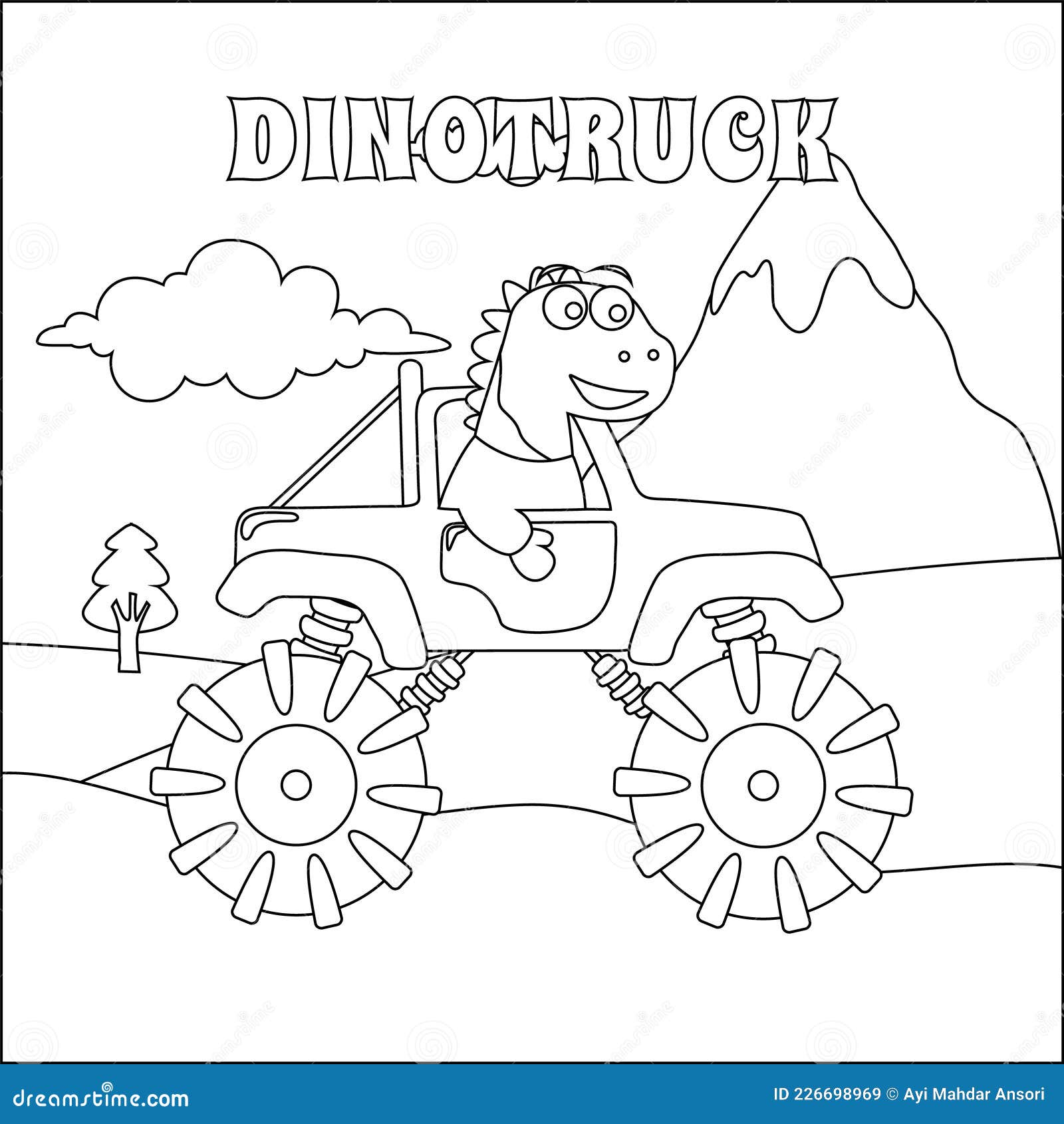 Monster Truck Dino Fun Dinosaur Monster Truck Coloring Pages