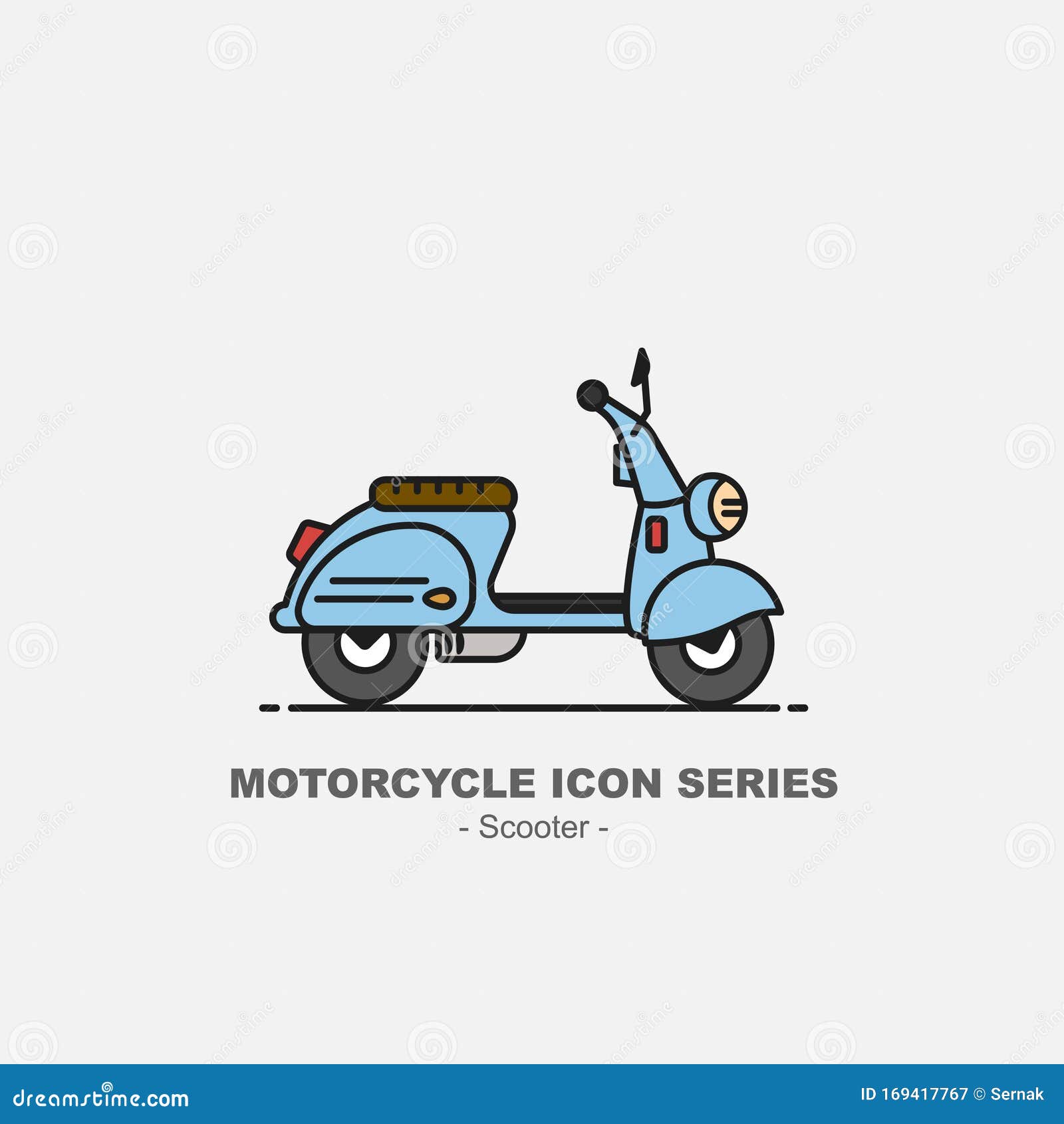  motorcycle icon series scooter