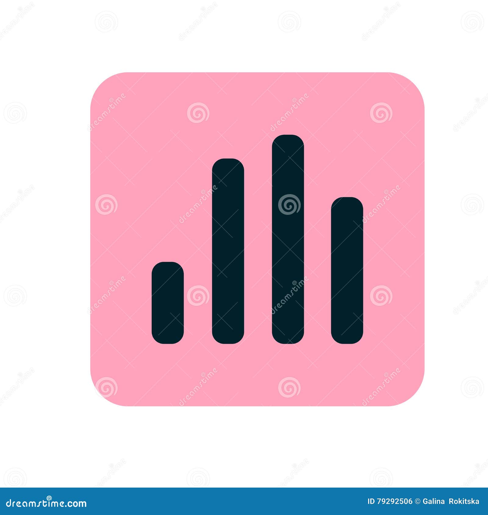 Vector Illustration of a Music Equalizer. Music Equalizer Flat. Player Icon. Voice Icon. Pink Icon Stock Vector - Illustration display, record: 79292506