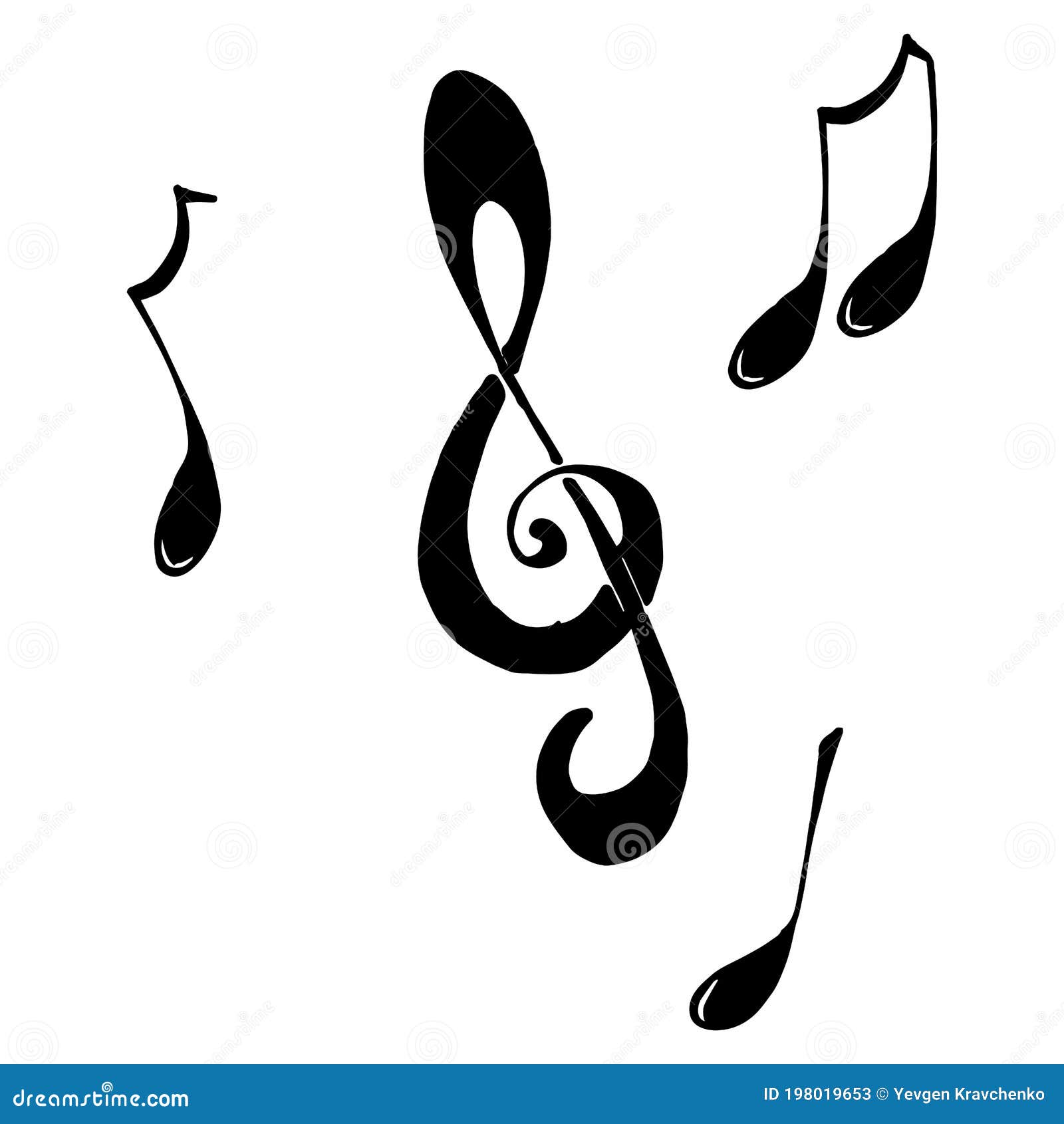 Music Notes Drawing HighRes Vector Graphic  Getty Images