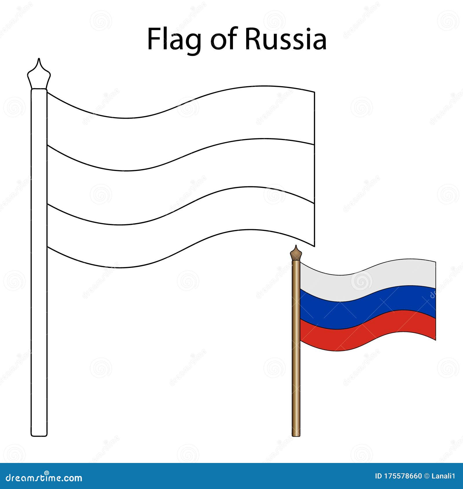 Flagge Russland Stock Illustration