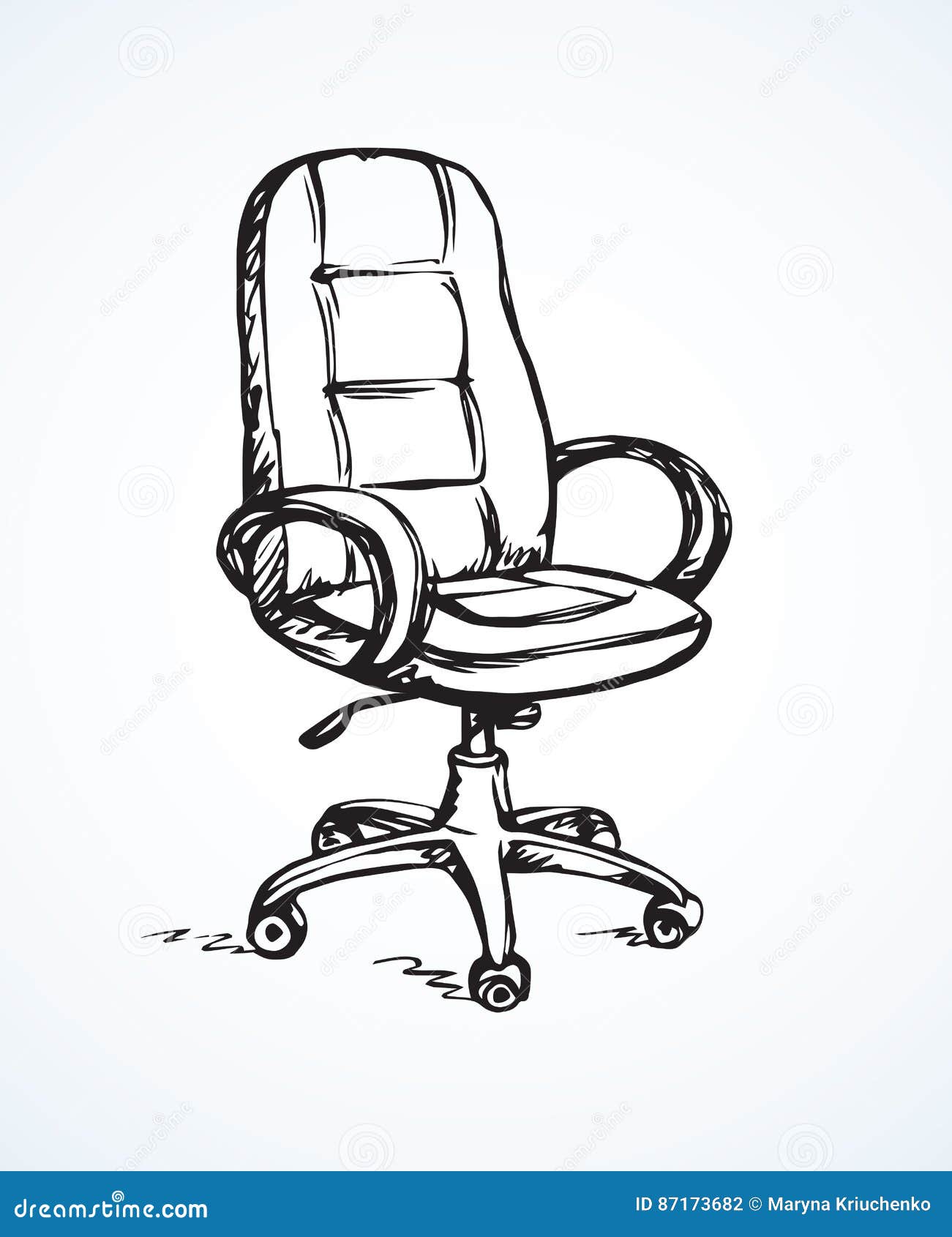 Vector Illustration Office Chair Stock Vector Illustration Of