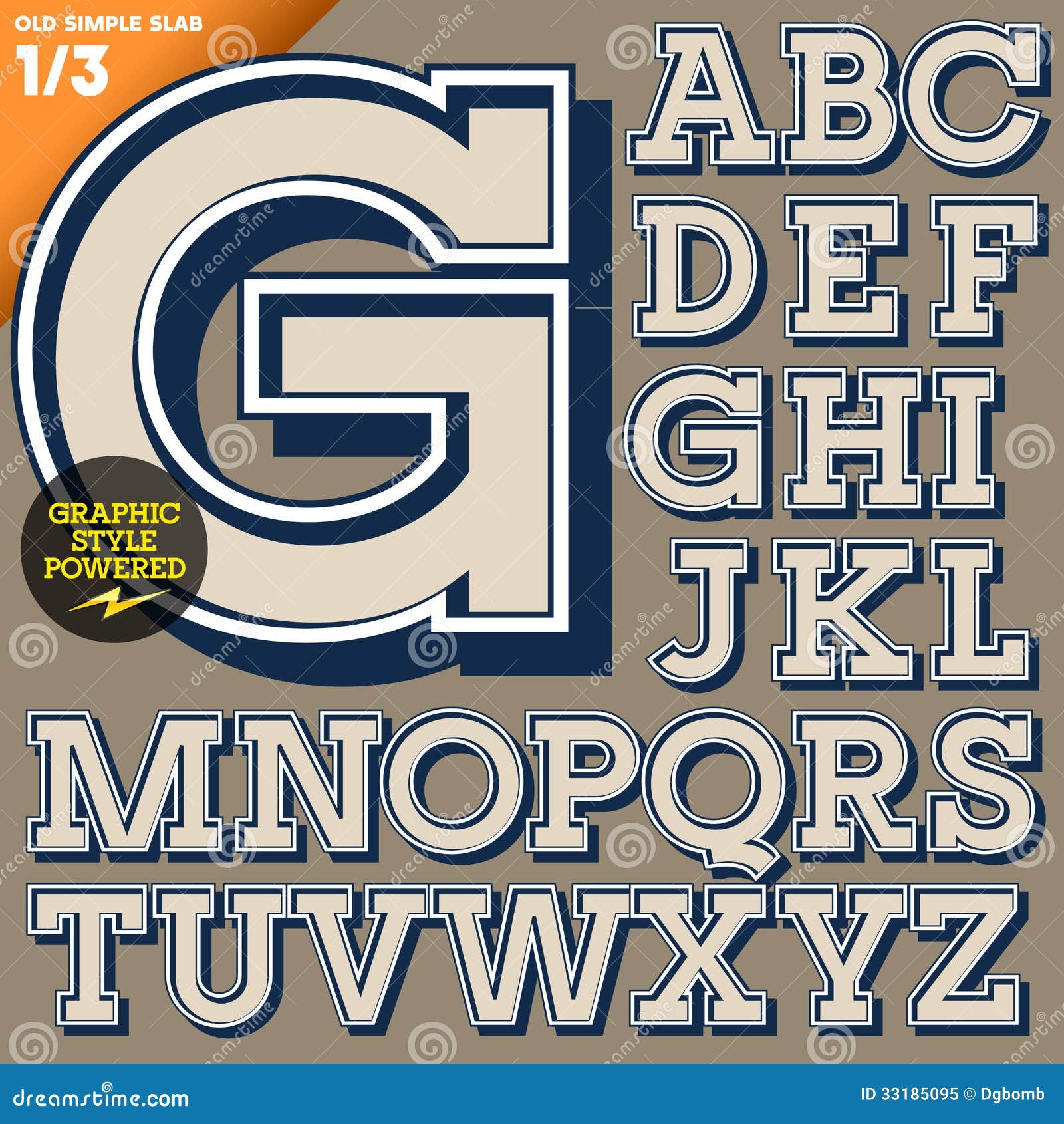 Vector Illustration of an Old Fashioned Alphabet Stock Vector