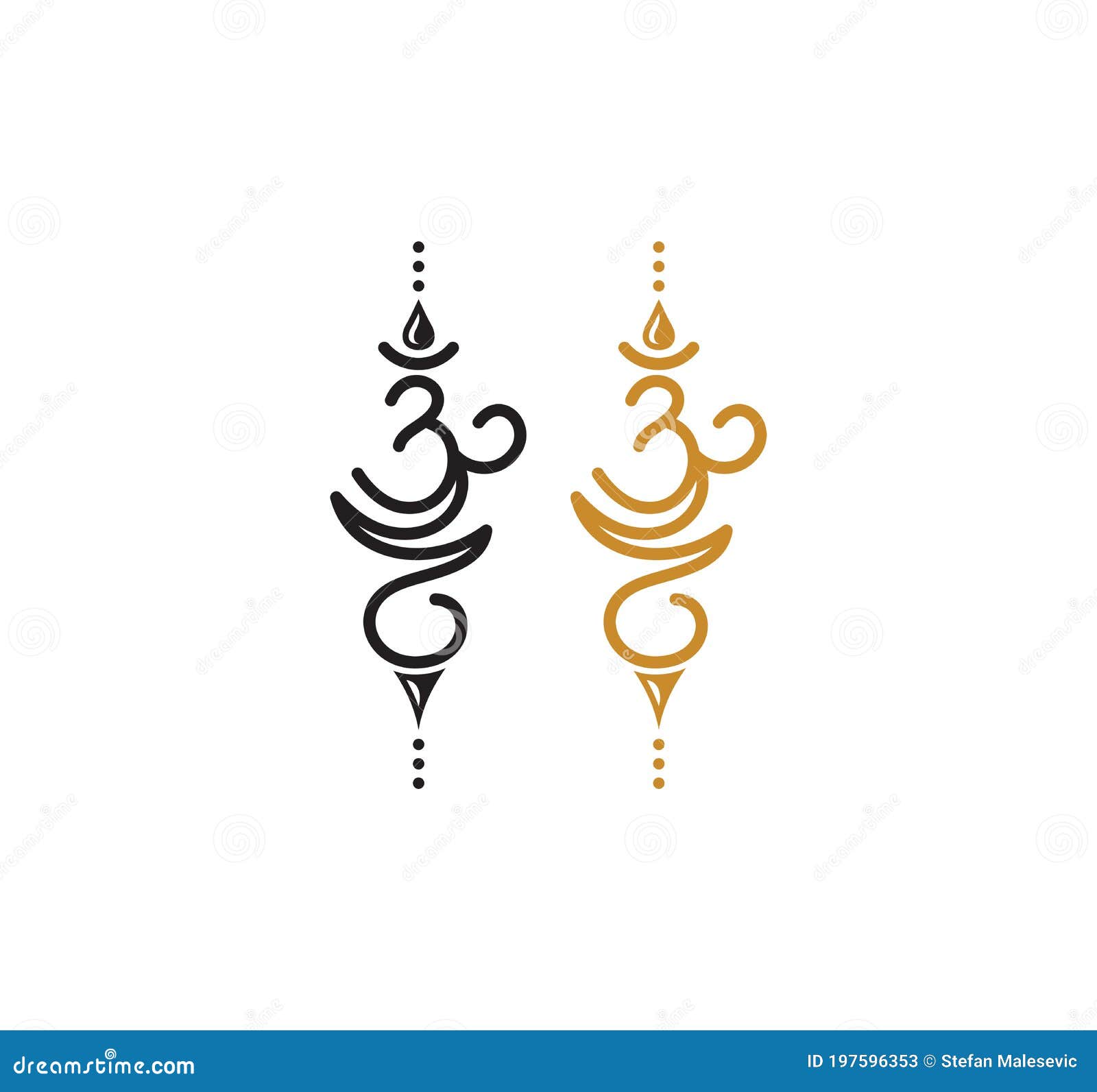 Om breathe symbol stock vector. Illustration of holistic 197596353