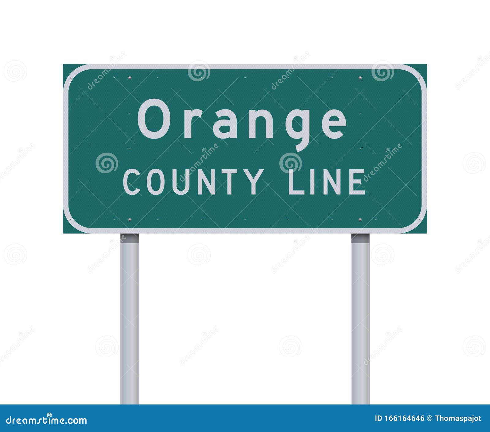 Orange County Line Road Sign Stock Vector Illustration of metal