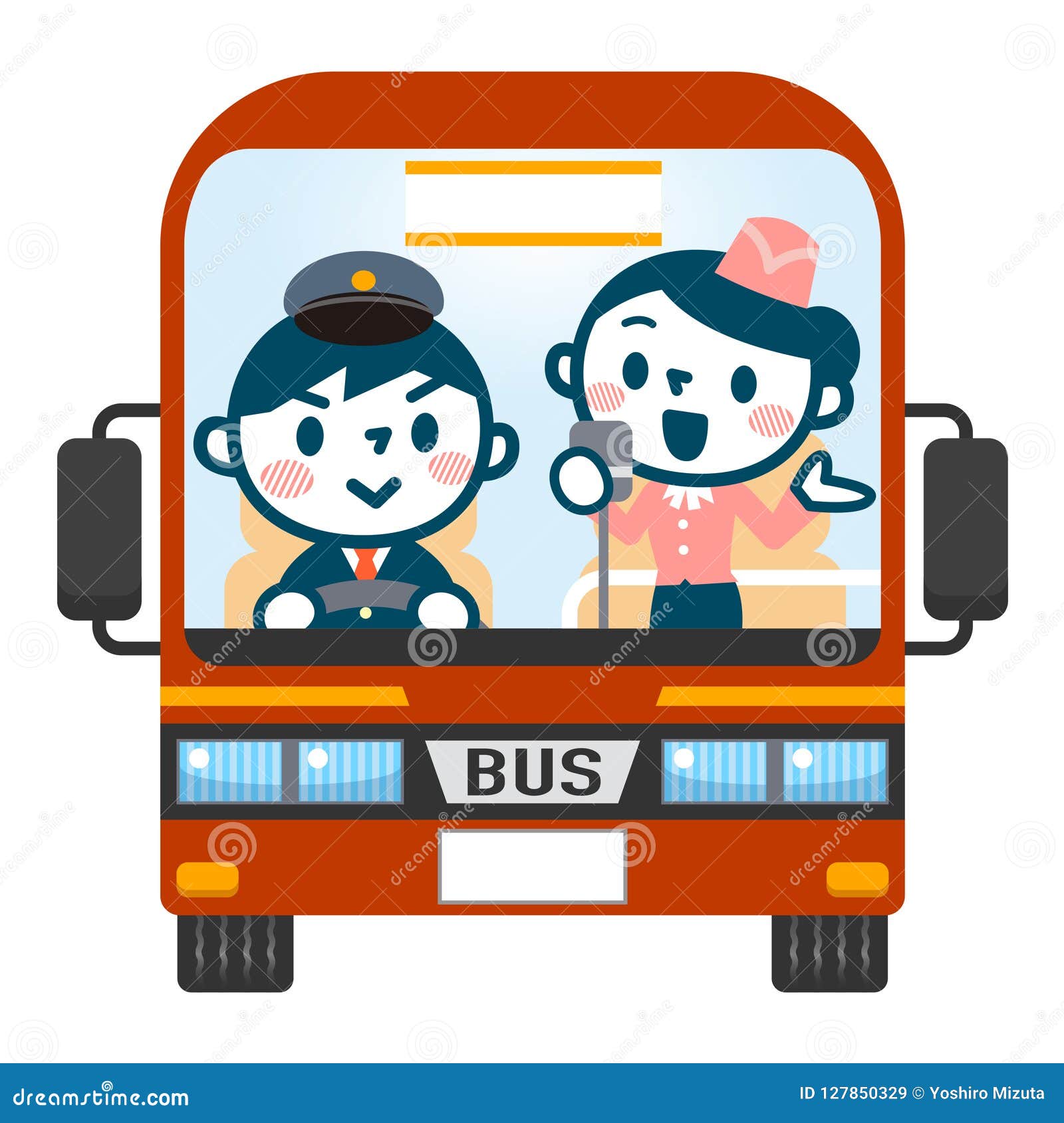 Tourist Bus and Tour Conductor Stock Vector - Illustration of driver, cartoon: 127850329 Tourist Bus and Tour Conductor Stock Vector - Illustration of driver, cartoon: 127850329