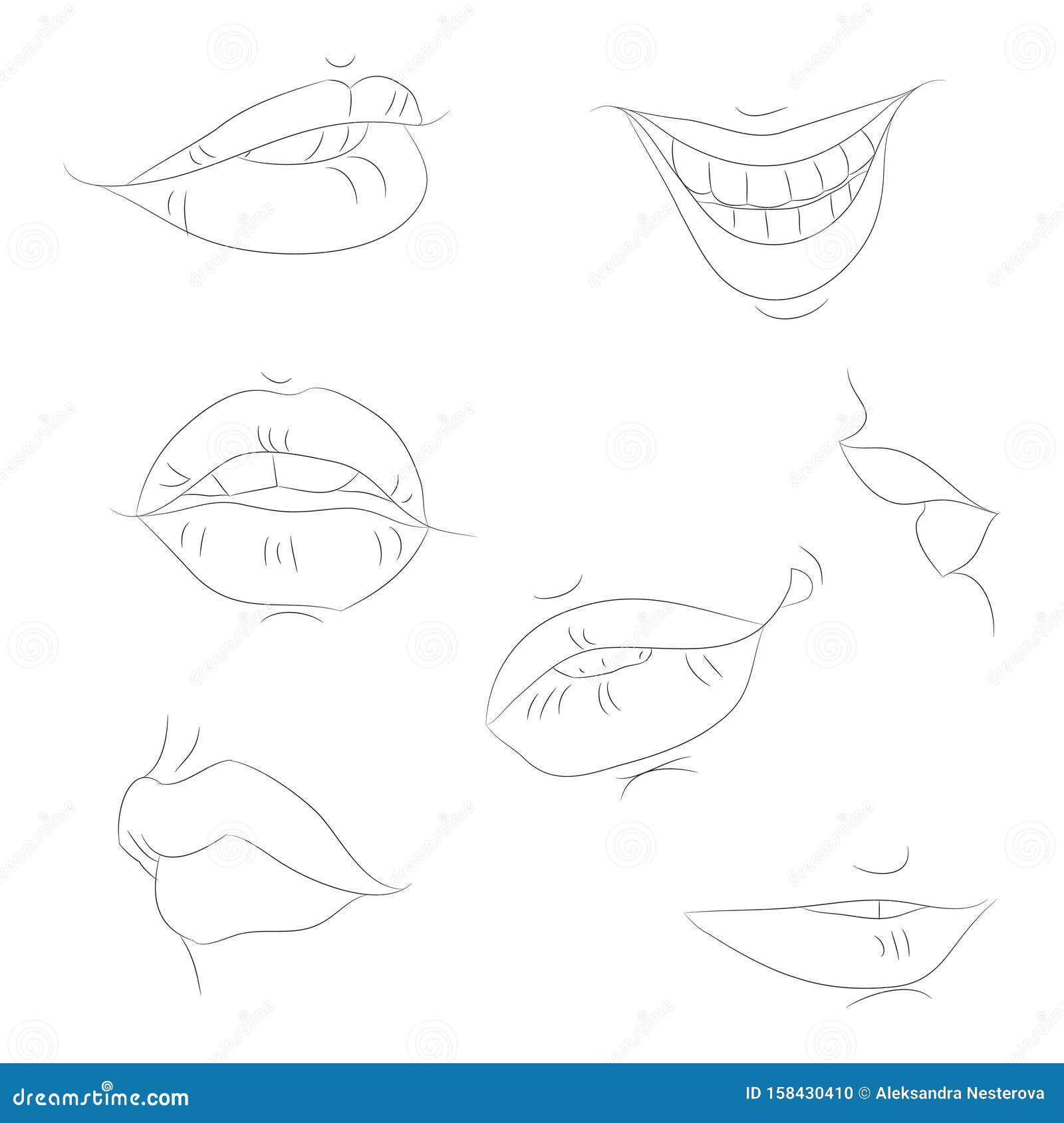 anime girls drawing mouth  Clip Art Library