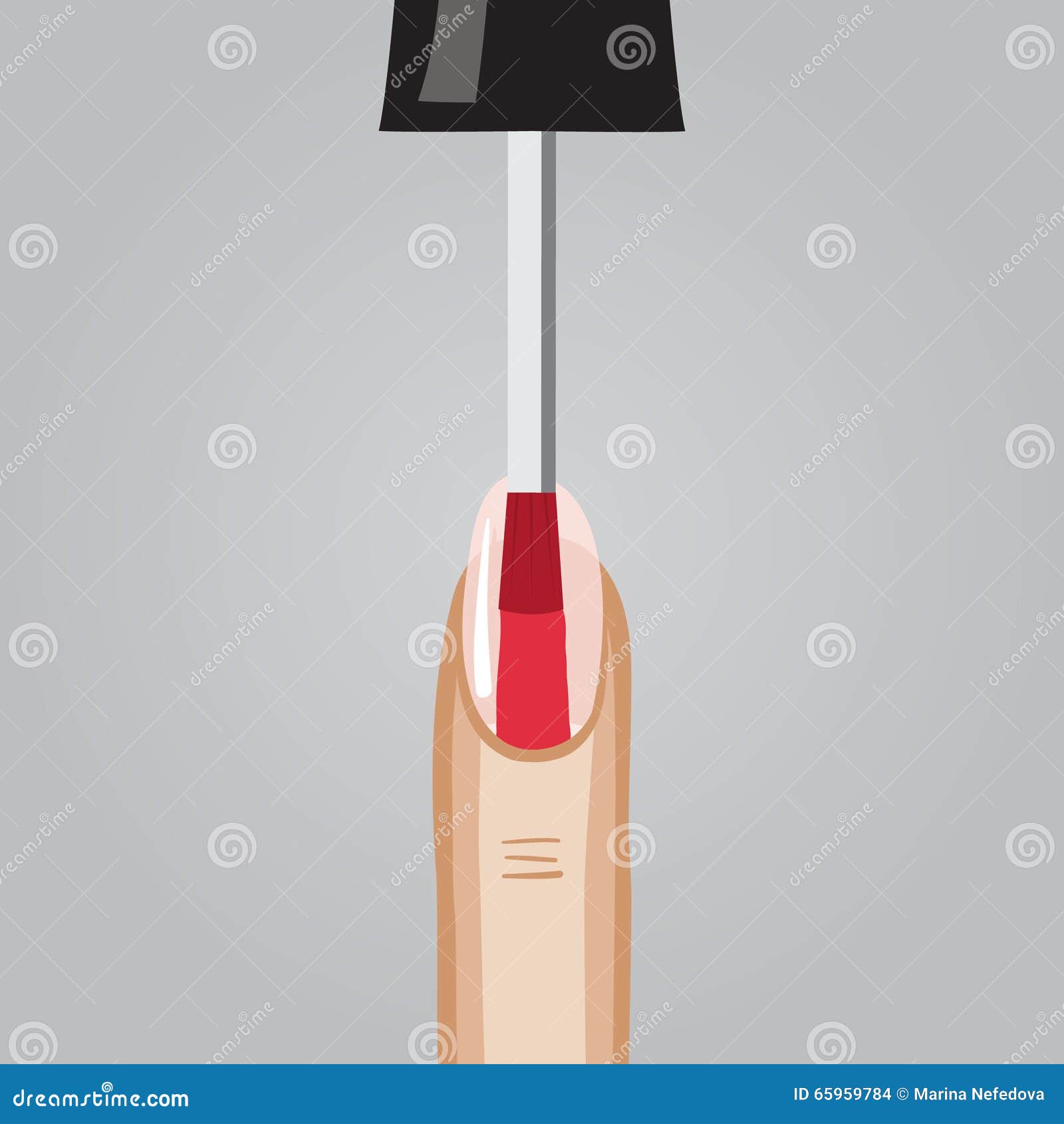 Vector Illustration of Painting Nails Stock Illustration Illustration