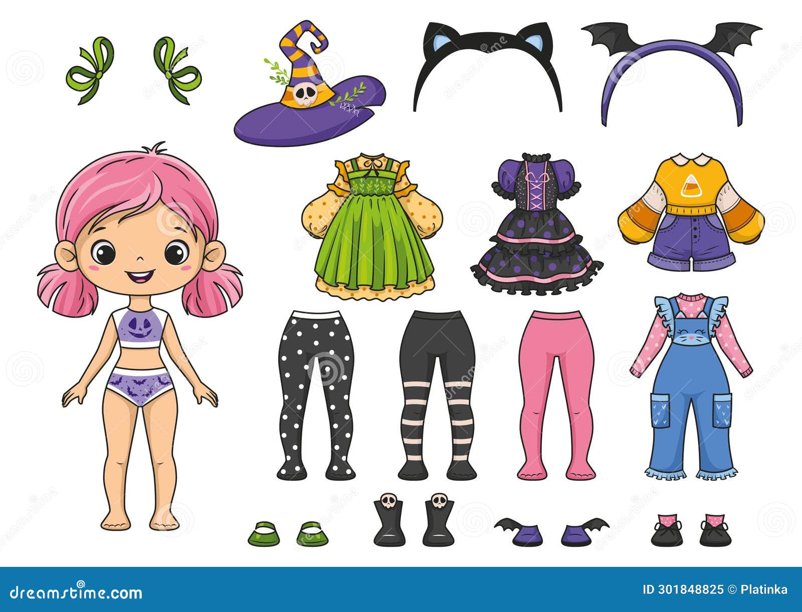 Vector Illustration of Paper Doll with Clothes Stock Vector ...