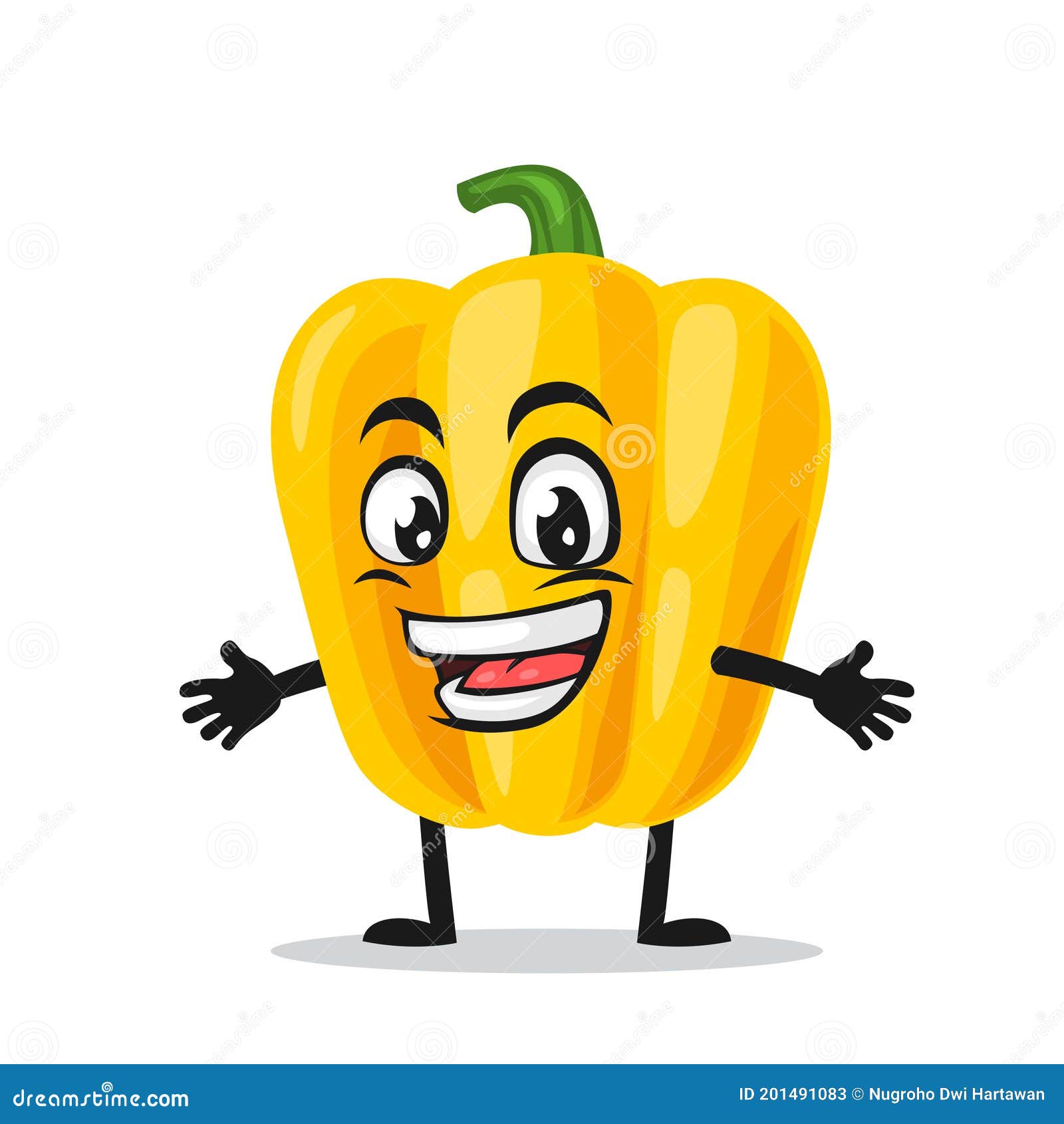 Vector Illustration of Paprika Mascot or Character Stock Illustration