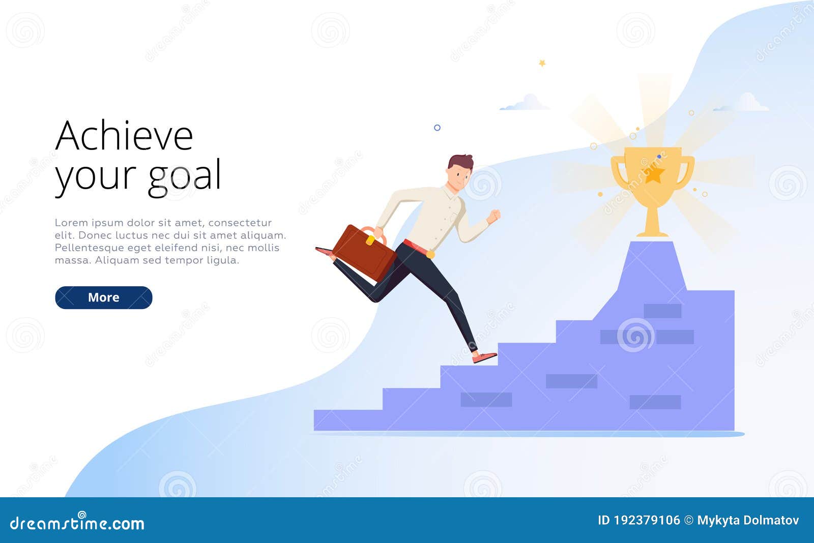  , people run to their goal on the column of columns, move up motivation, the path to the target`s achievement