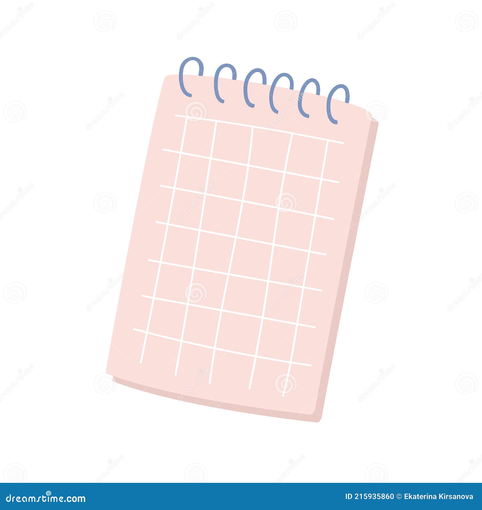 Vector Illustration of Pink Notebook or Notepad with Spiral Stock Vector -  Illustration of notebook, banner: 215935860
