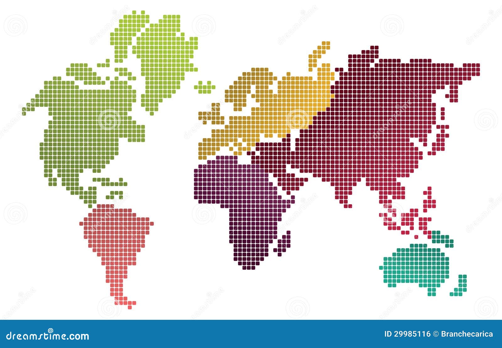 Pixel Art Design Of World Map Vector Illustration Stock Illustration Images