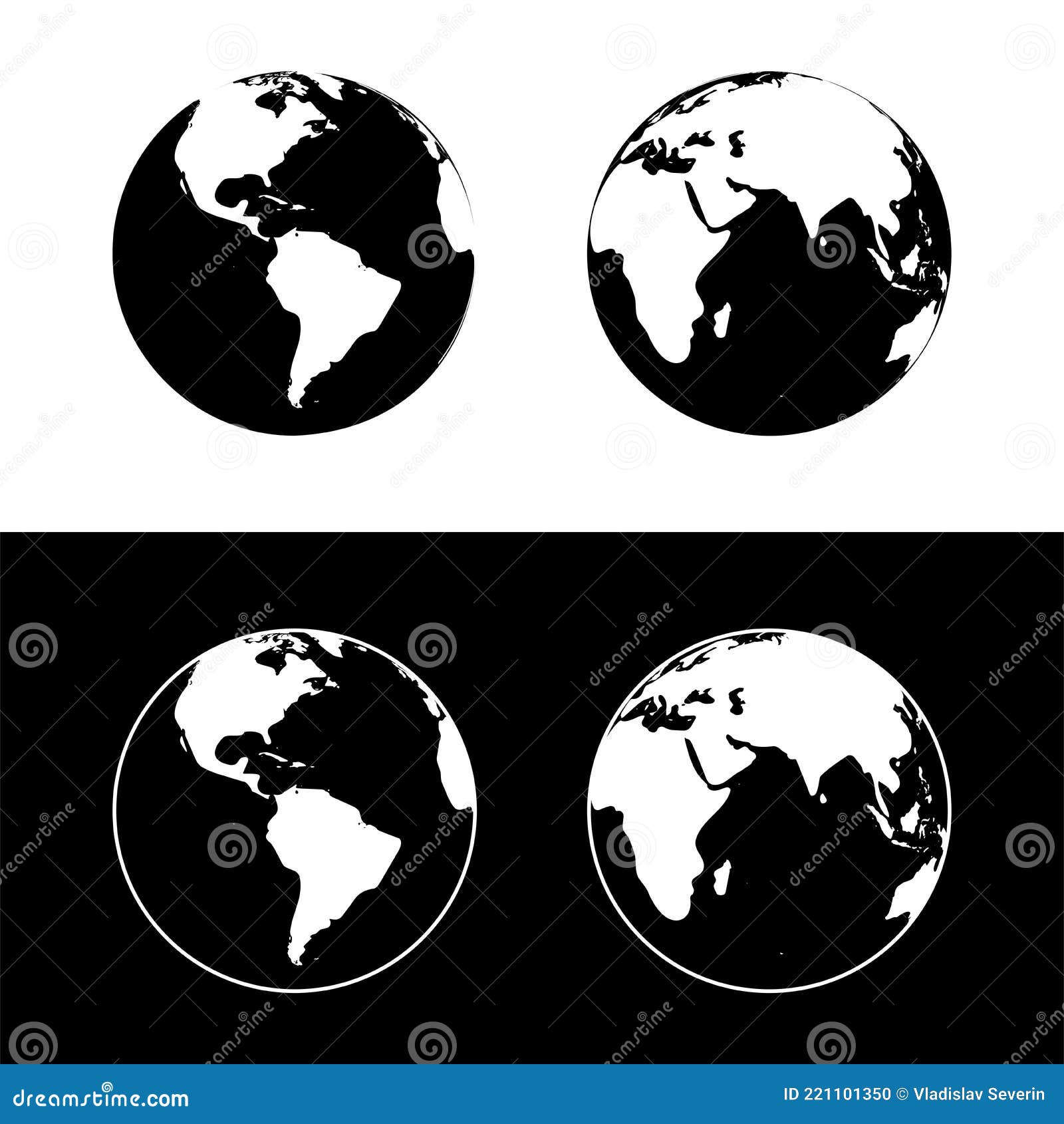 Vector Illustration of the Planet Earth Stock Vector - Illustration of ...