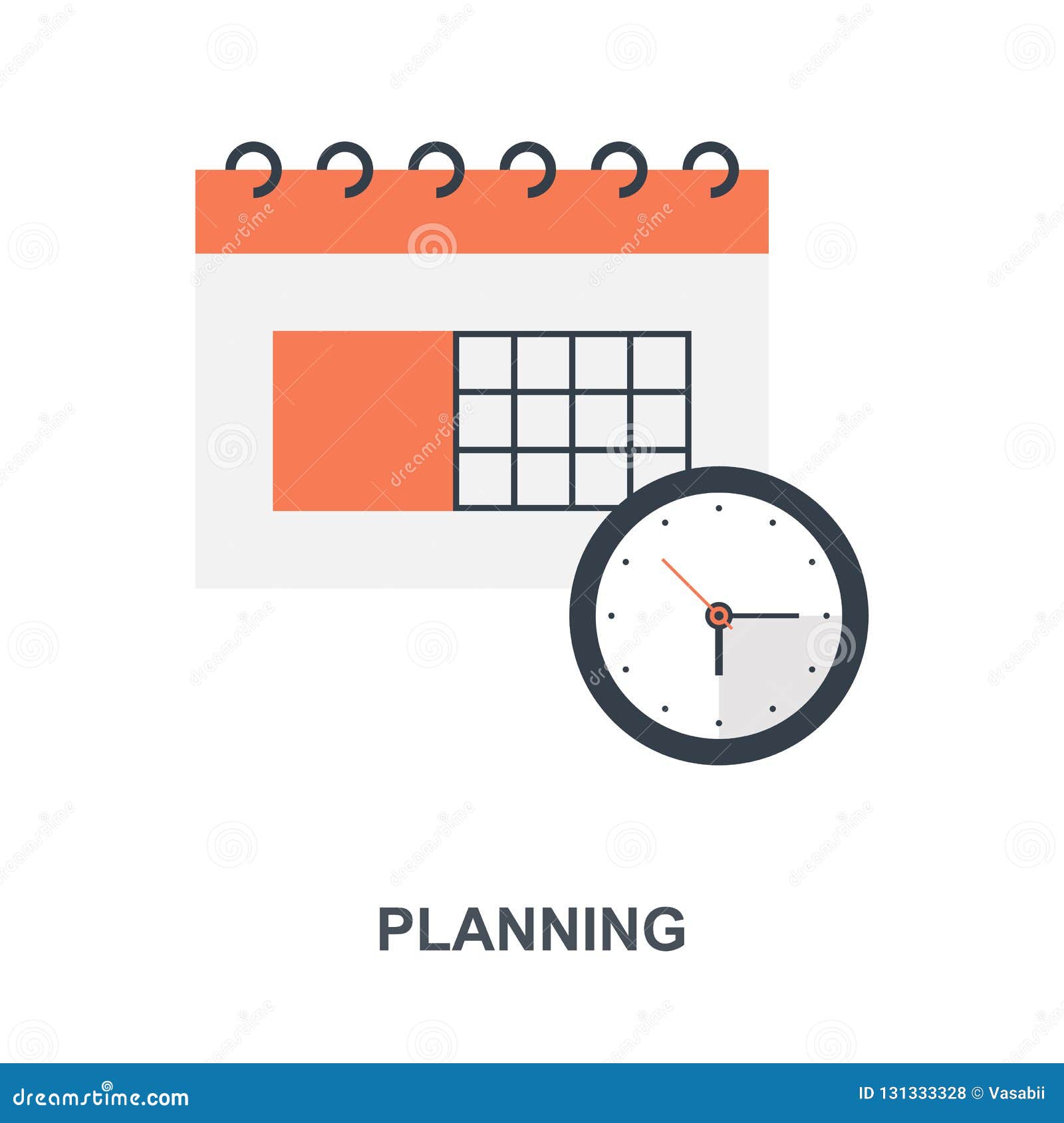 Planning icon concept stock vector. Illustration of timing 131333328