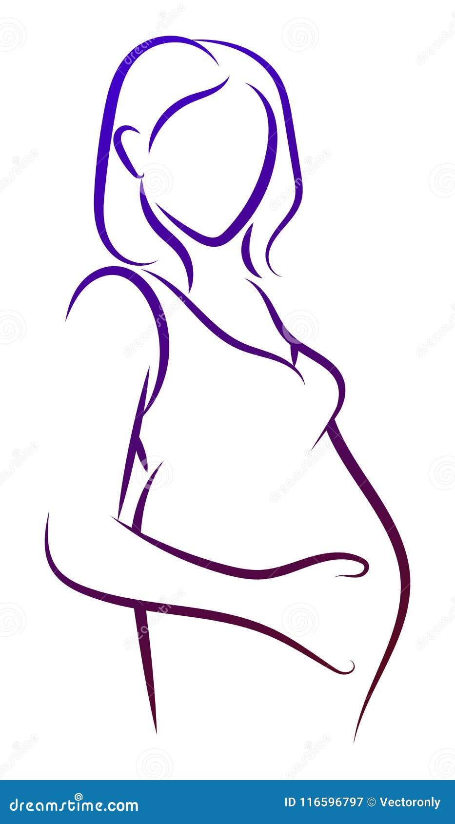 Vector pencil drawing of a pregnant woman isolated on a white background  Vector pencil drawing of a pregnant woman the  CanStock