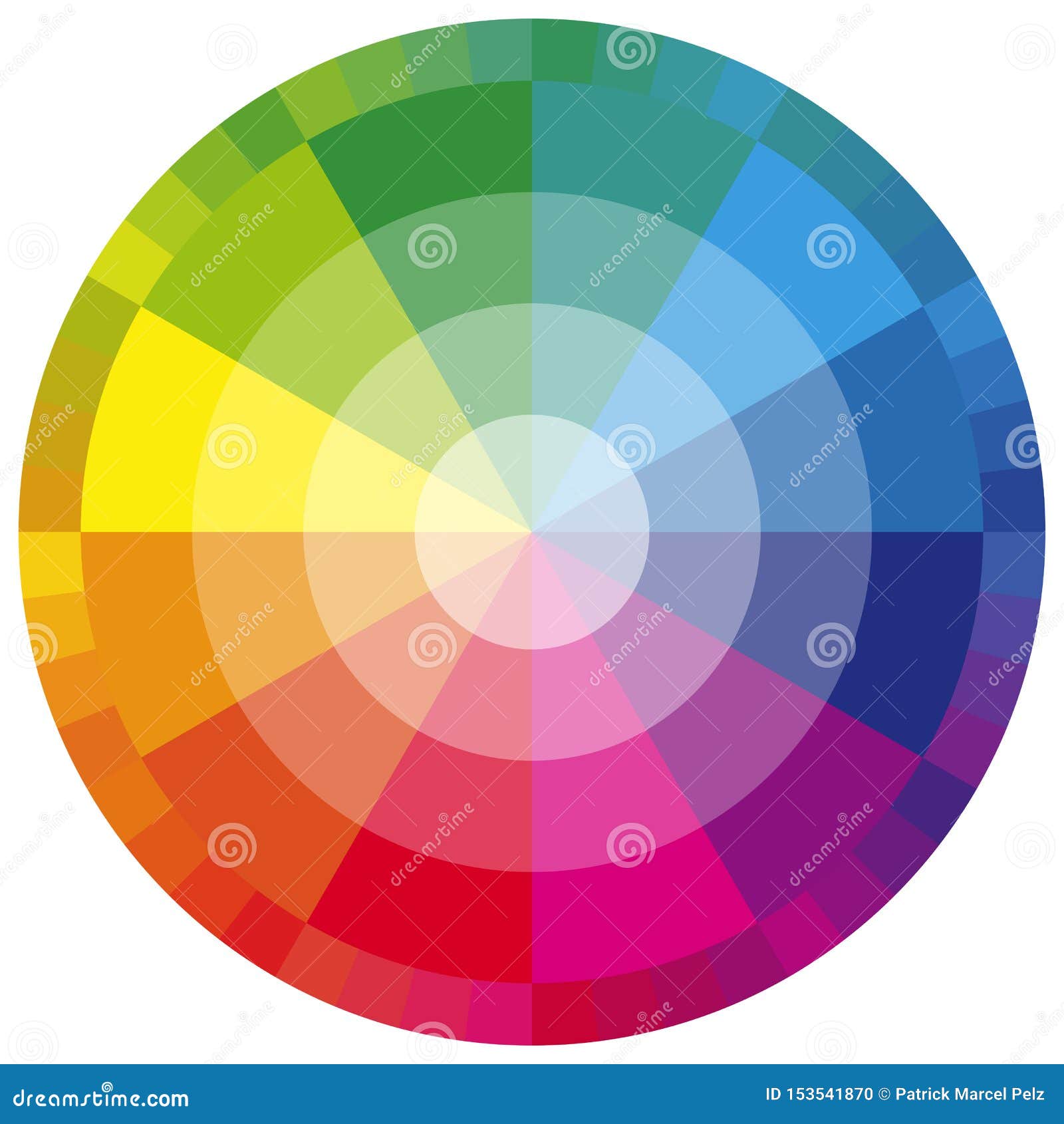 Color Wheel Twelve Colors Stock Vector Illustration Of Contrast 153541870