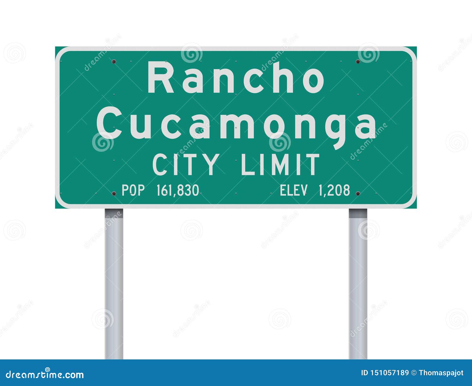 rancho cucamonga city limit road sign