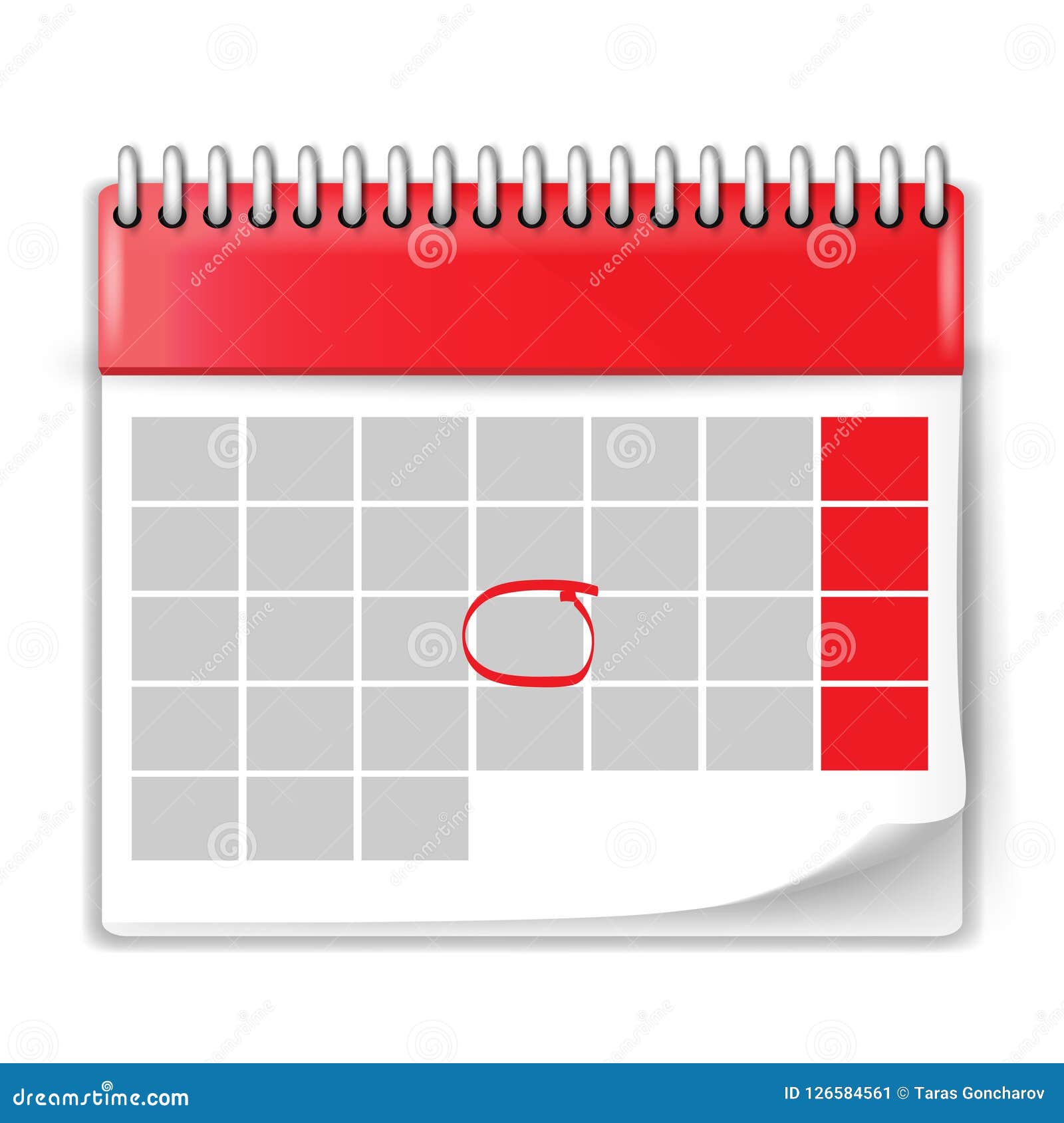 Vector Illustration Of Blank Calendar Stock Vector Illustration Of