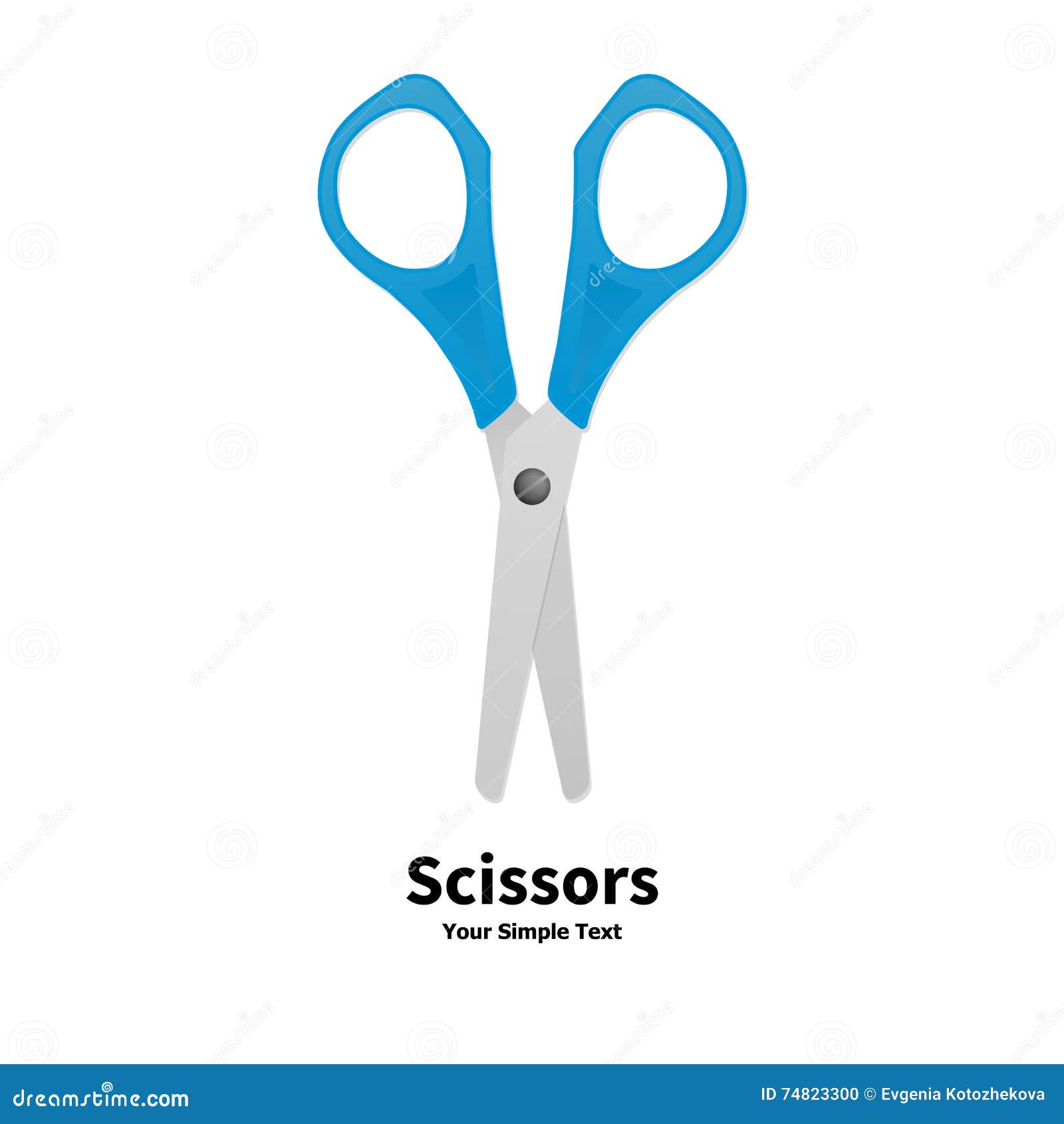 Vector Illustration Realistic Scissors Stock Vector Illustration of