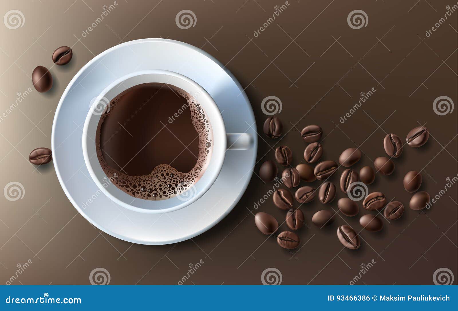 https://thumbs.dreamstime.com/z/vector-illustration-realistic-style-white-coffee-cup-saucer-coffee-beans-top-view-isolated-brown-print-93466386.jpg