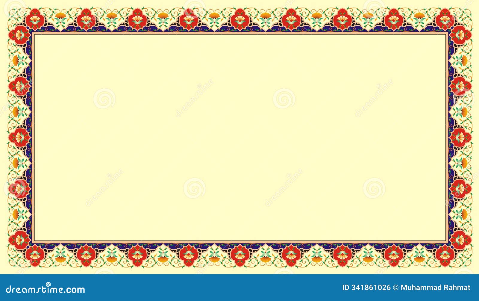 Vector Illustration of Rectangular Shape Floral Ornament Frame Stock Vector  - Illustration of square, style: 341861026, image size:1600x1005