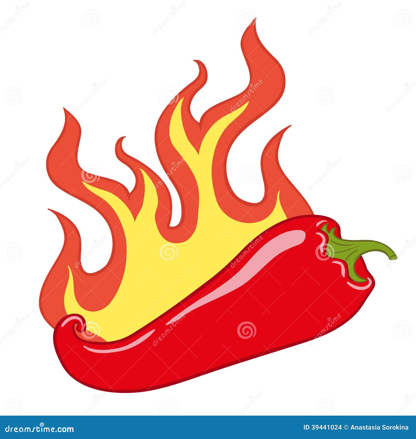 vector illustration of red hot pepper with flames stock vector illustration of capsicum sauce 39441024