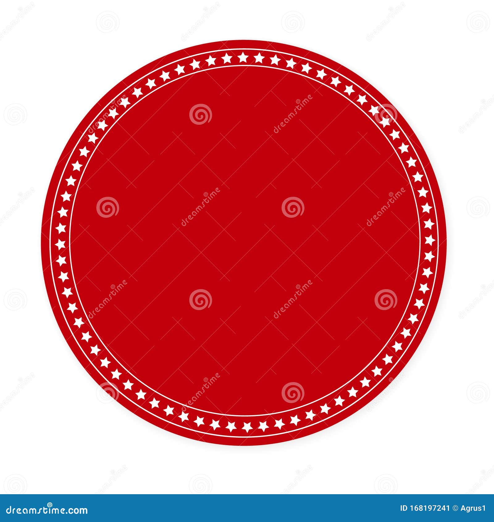 Red Round Banner with White Frame on White Background Stock Vector -  Illustration of design, circle: 168197241