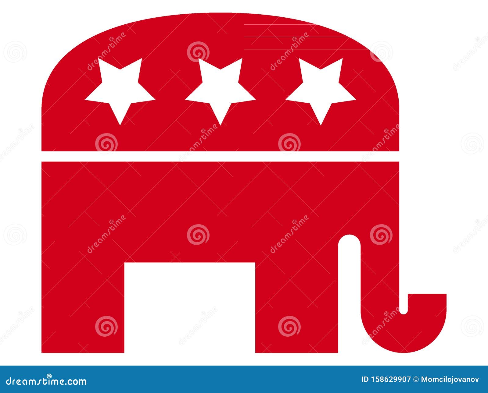 Red Symbol of USA Republican Editorial Photography Illustration flag, independent: 158629907