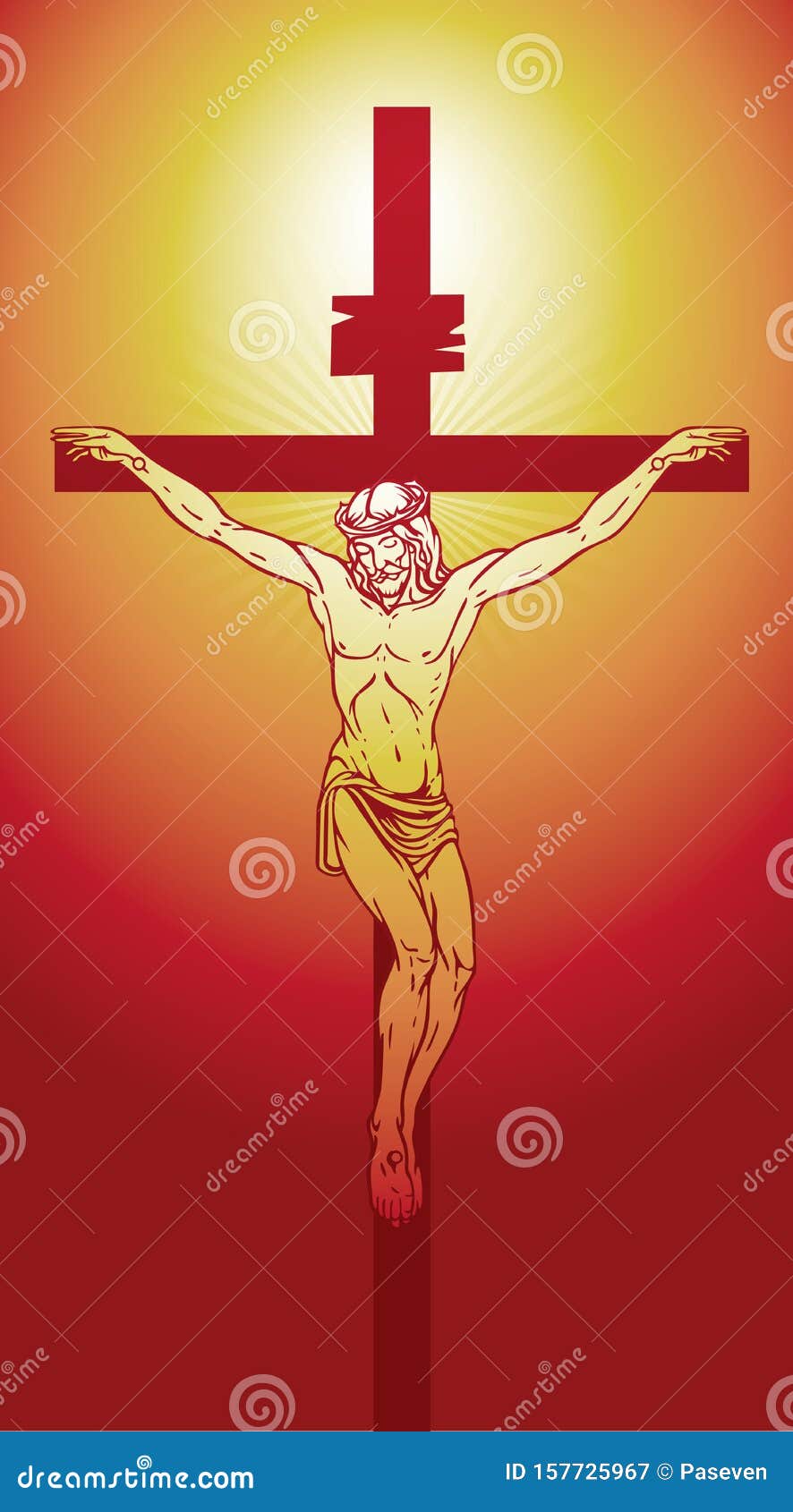 Crucifixion of Jesus Christ, a Religious Symbol Stock Vector ...