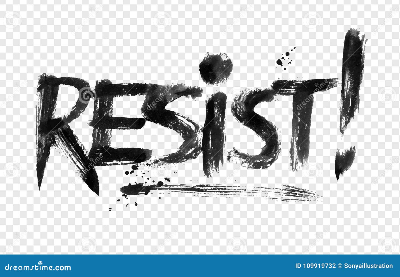   of resist word lettering