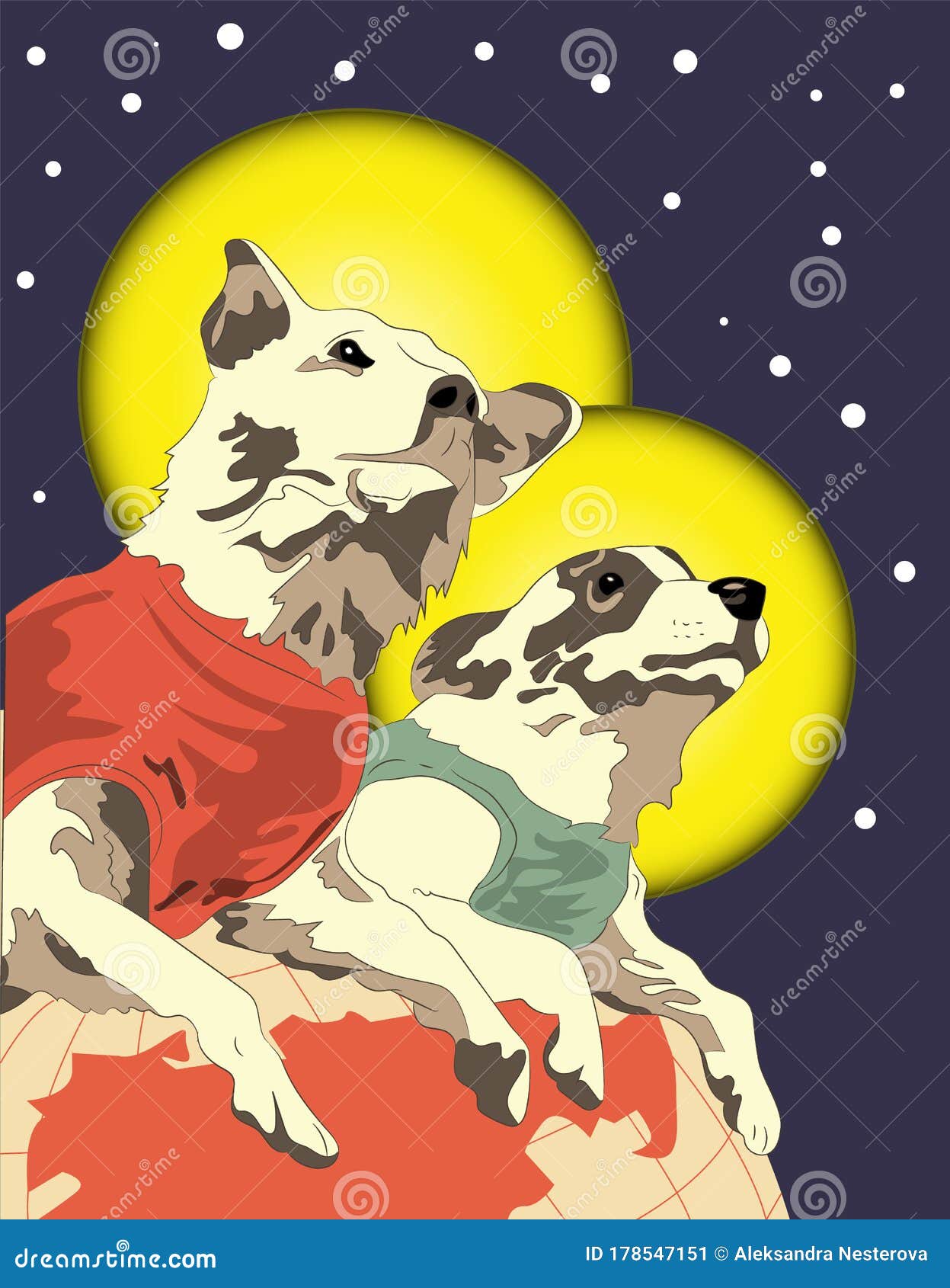 Strelka Space Dogs" Soviet Space Propaganda Poster Or Canvas Print "Belka 