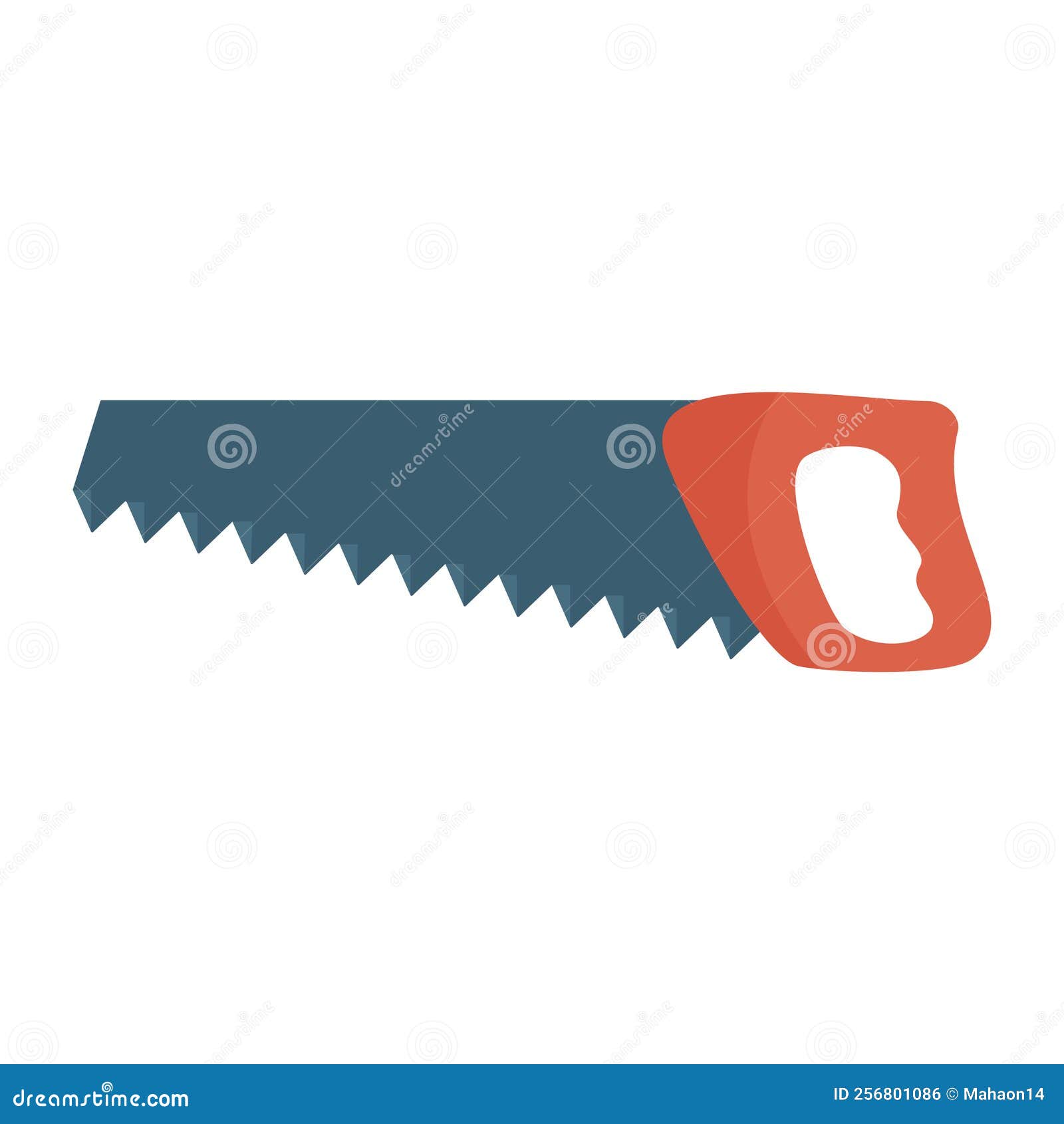 Vector illustration of saw stock vector. Illustration of manual 256801086