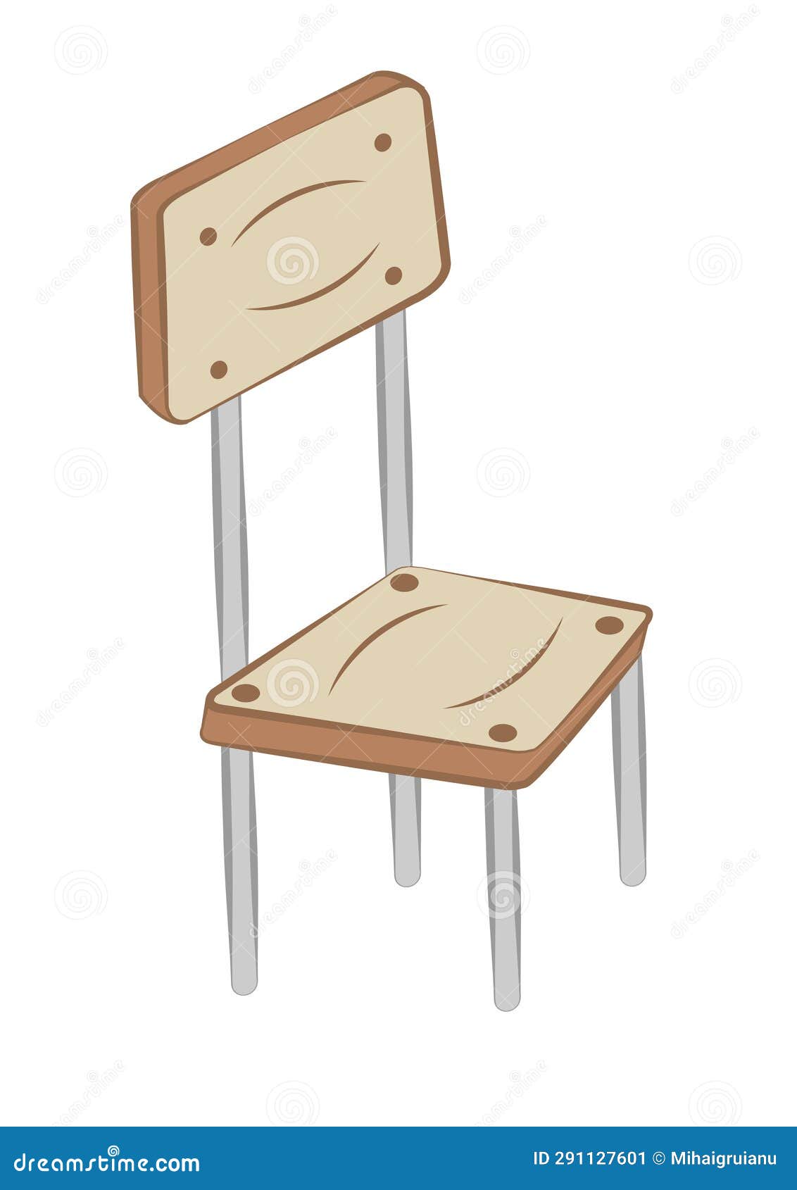 Vector Illustration of a School Chair Stock Vector Illustration of