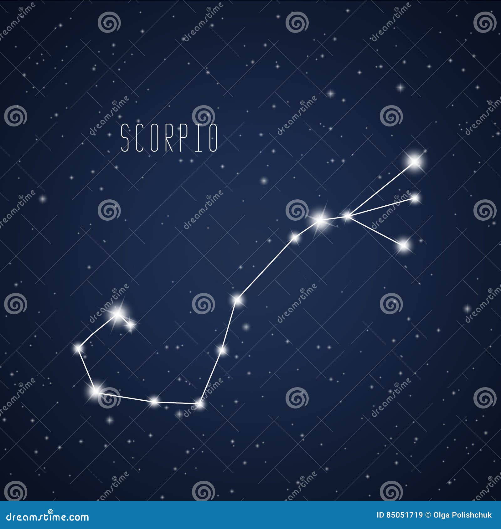 Vector Illustration of Scorpio Constellation Stock Vector ...