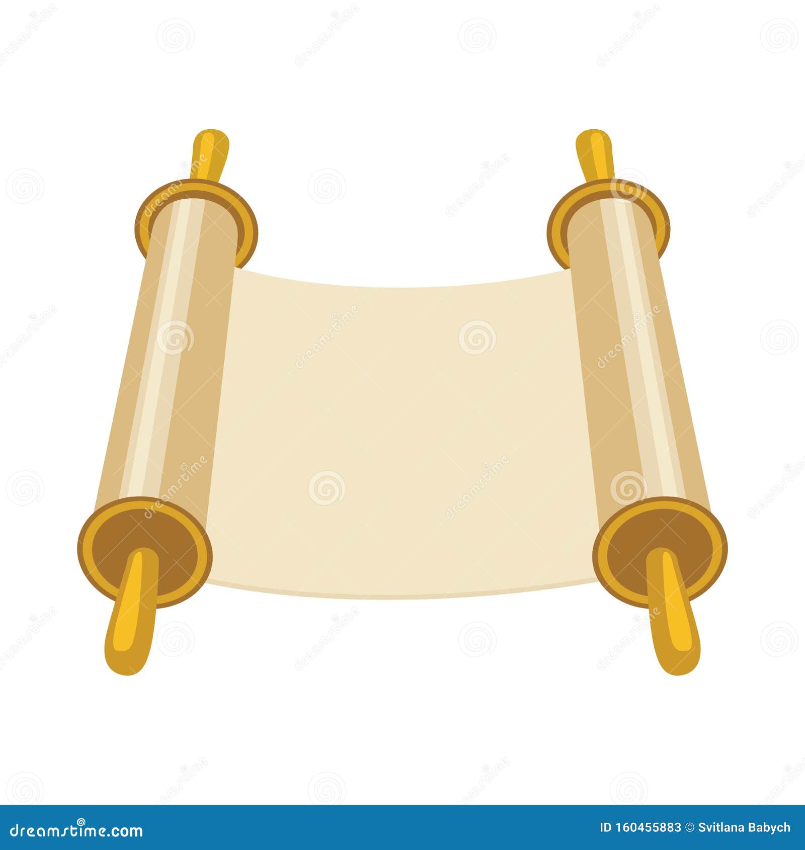 Vector Illustration of Scroll and Parchment Symbol. Graphic of Scroll and Bible Stock Symbol for