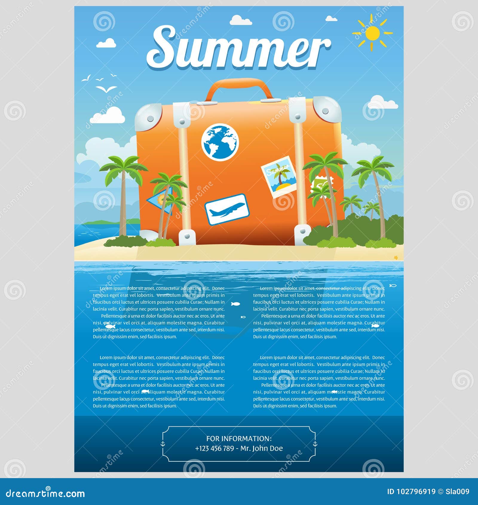 Summer Brochure Template Stock Illustrations – 25,25 Summer Inside Island Brochure Template