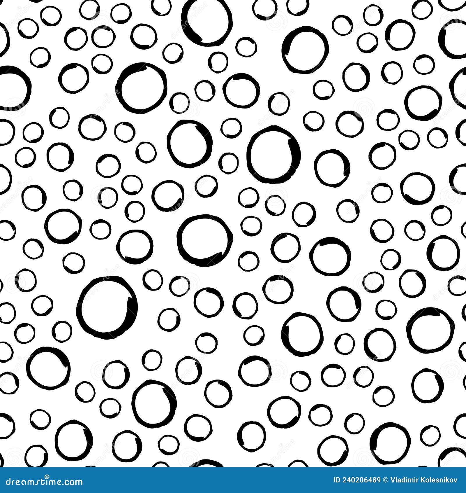 Vector Illustration of Seamless Black Dot Pattern with Different Grunge ...