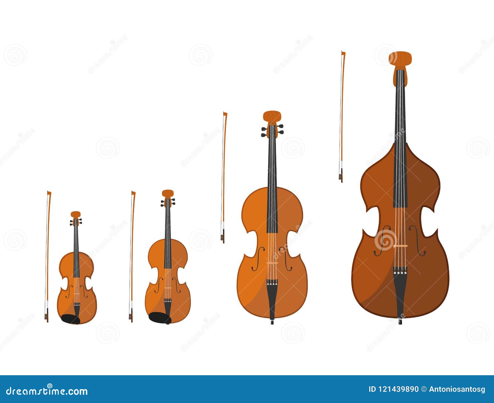 String Instruments Silhouettes Stock Image 25983583