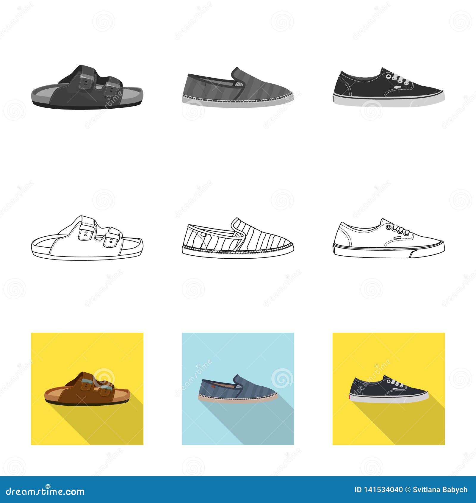   of shoe and footwear . collection of shoe and foot  icon for stock.