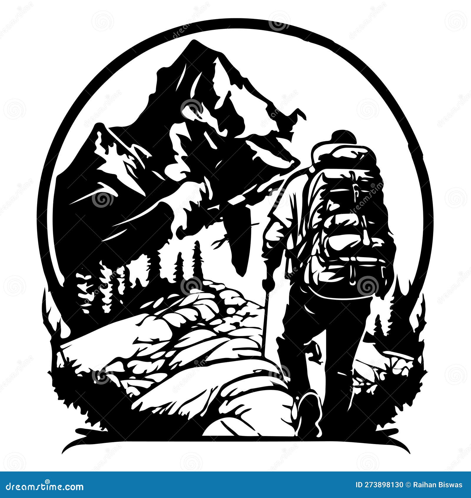 Set Of Isolated Hiker Girls Figures Cartoon Vector 116712583