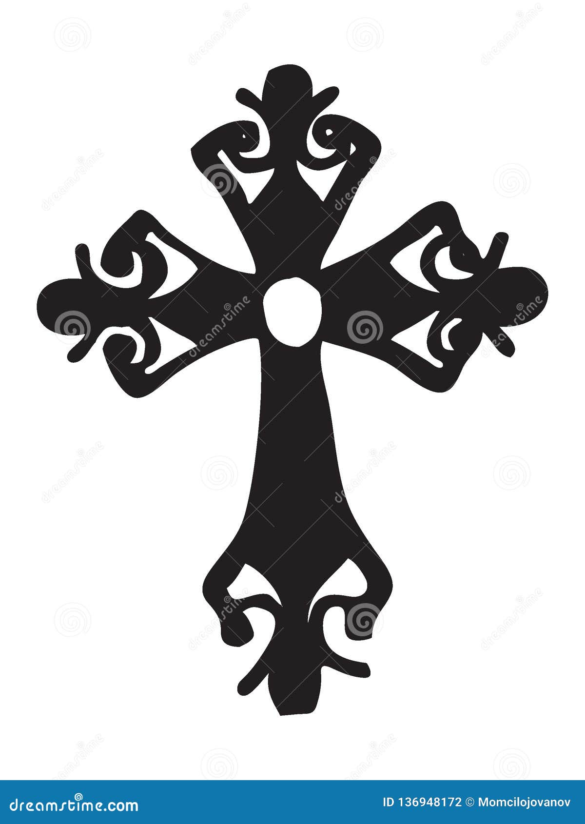 fancy cross silhouette