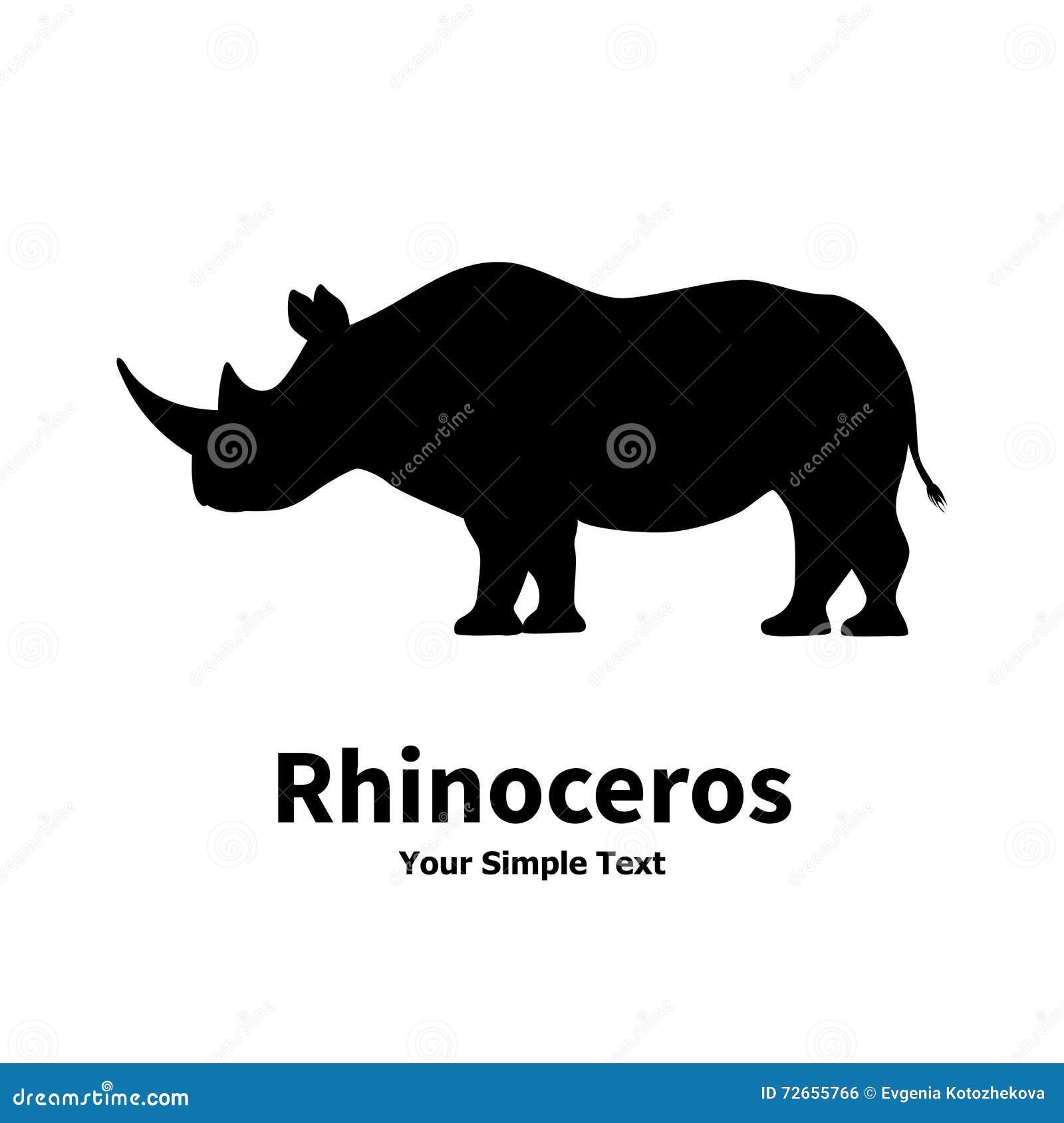 African White Rhino Side Profile Stock Illustrations – 41 African White