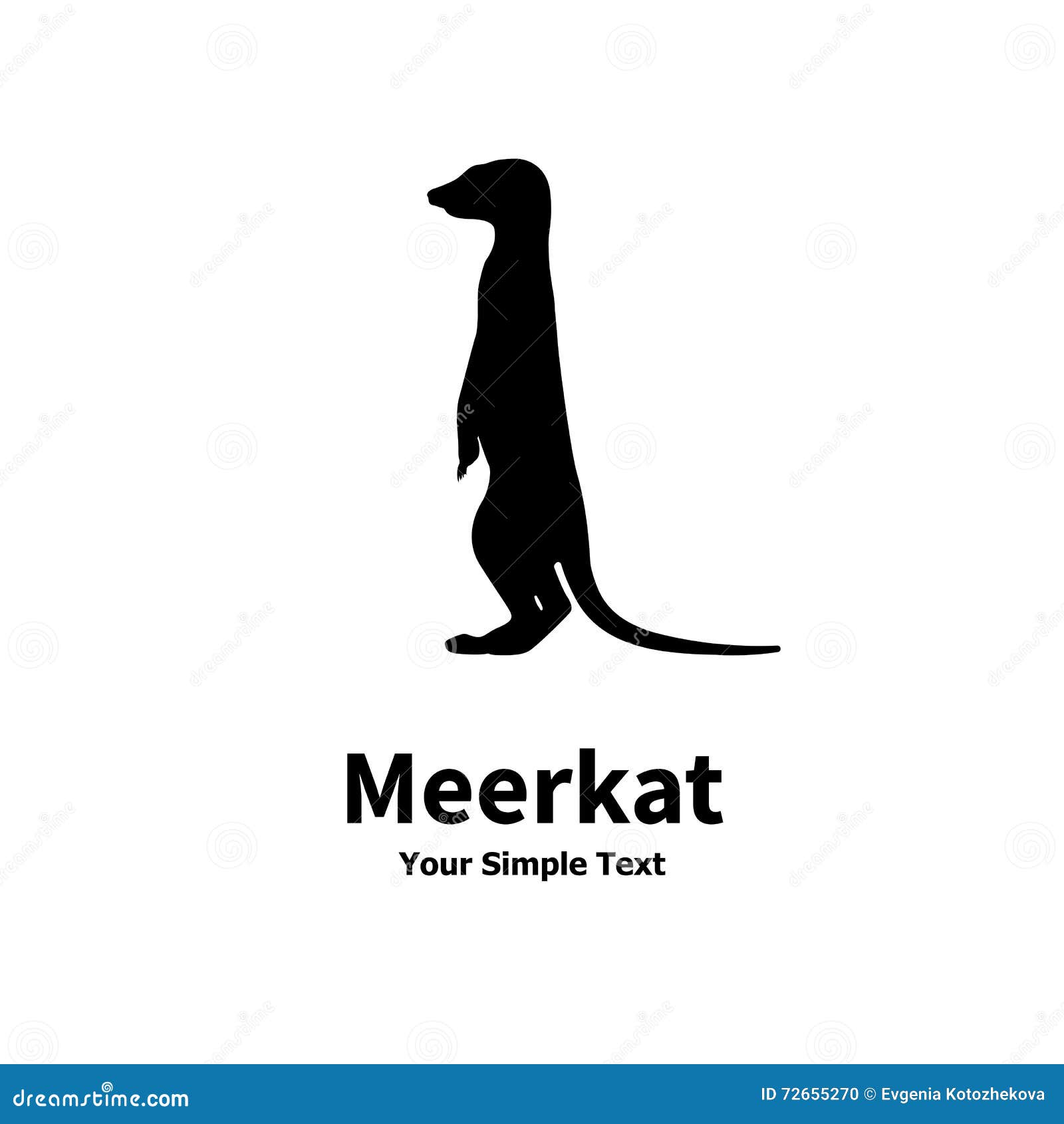   of a silhouette standing meerkat