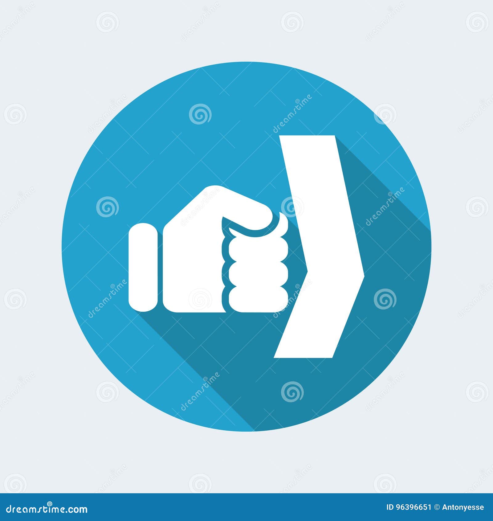 Vector Illustration Of Single Isolated Fist Icon Stock Vector