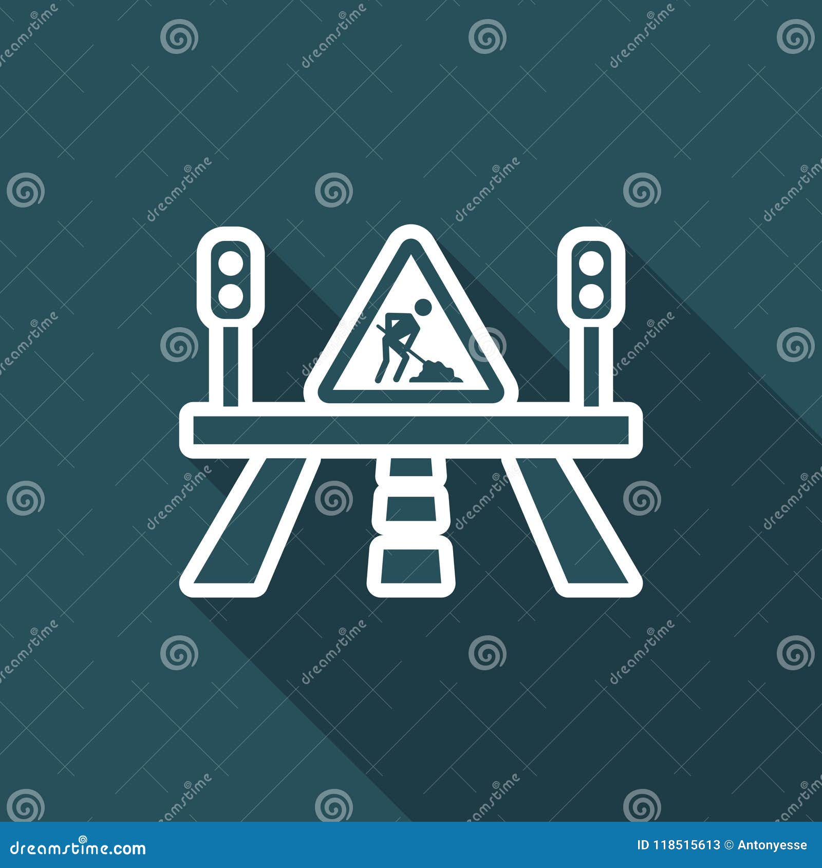 Vector Illustration Of Single Isolated Work In Progress Icon Stock Vector Illustration Of Icon Signal