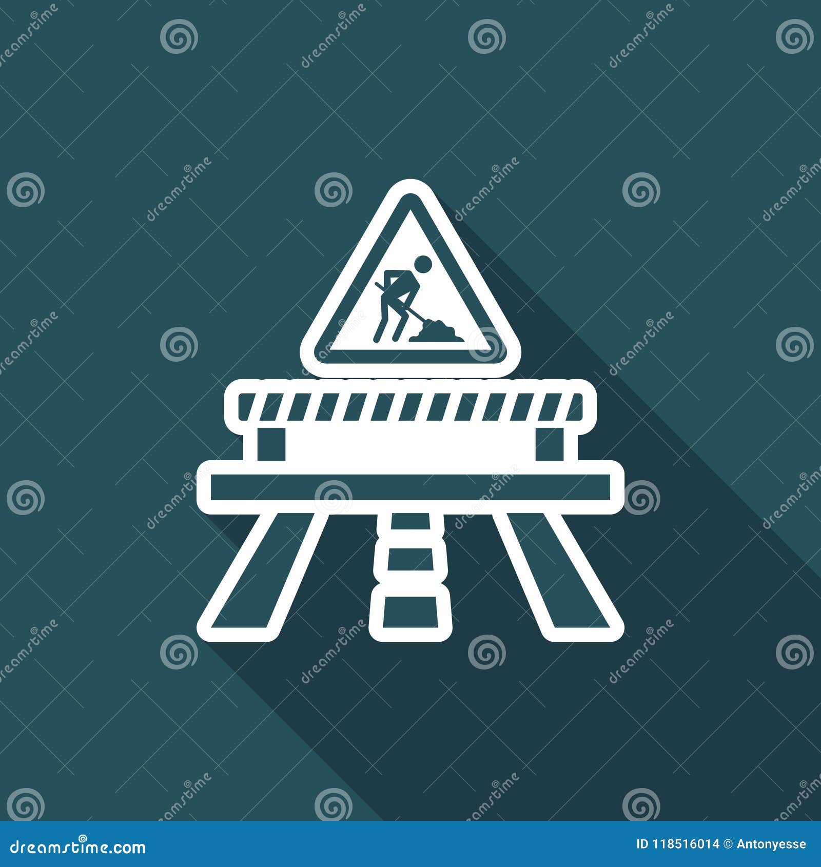 Vector Illustration Of Single Isolated Work In Progress Icon Stock Vector Illustration Of Direction Icon