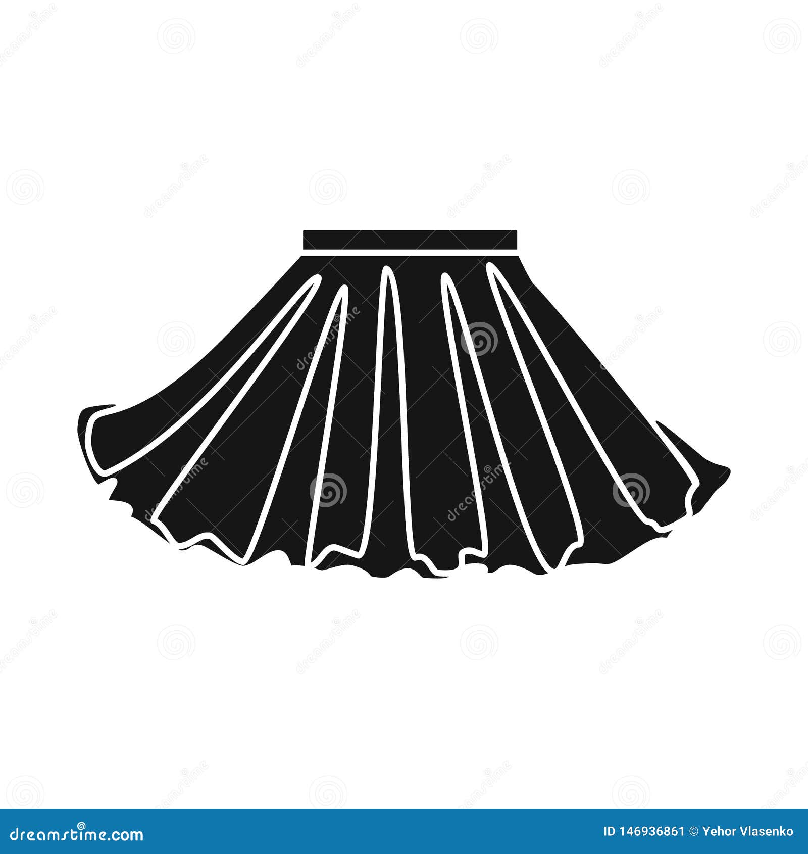 Vector Illustration of Skirt and Girl Symbol. Collection of Skirt and ...