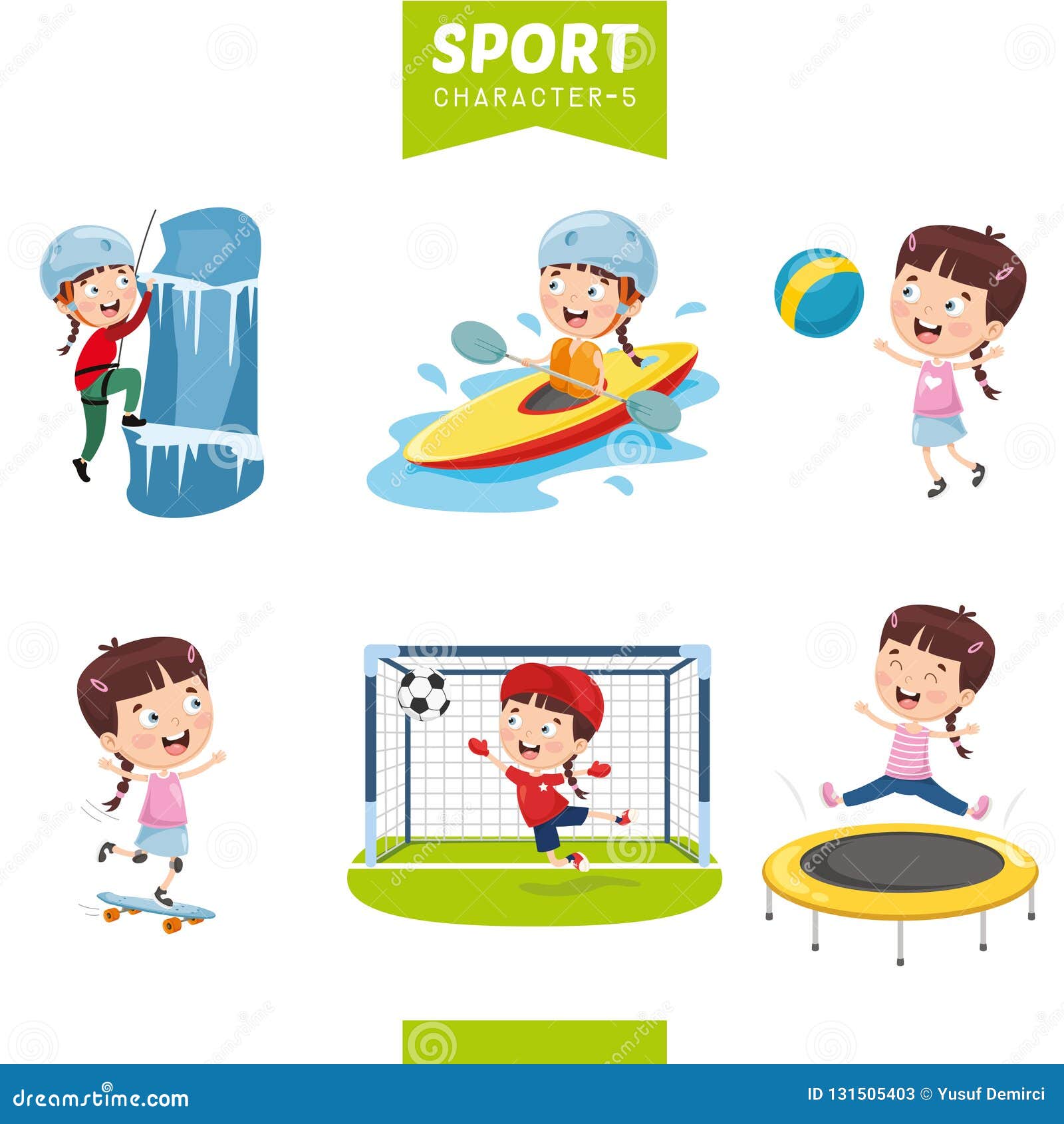 Vector Illustration of Sport Character Stock Vector - Illustration of ...