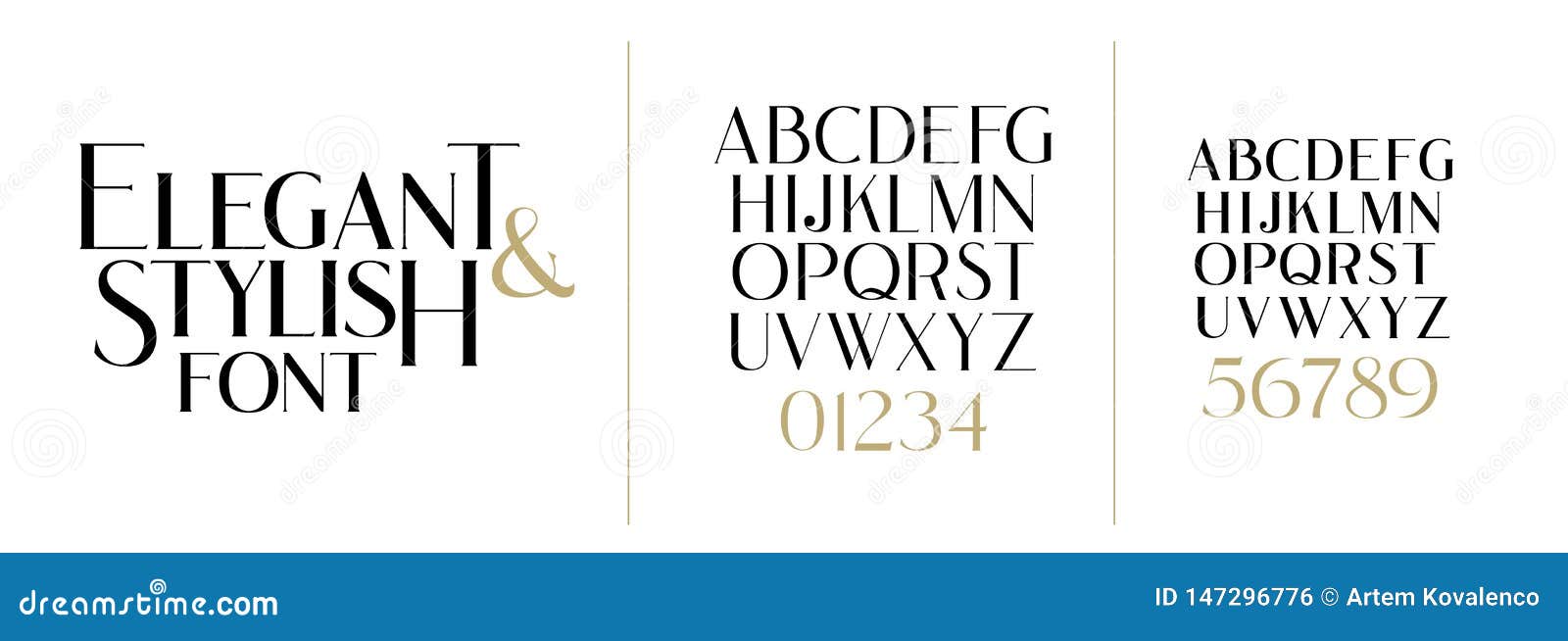  . stylish elegant  composite font. set of letters english